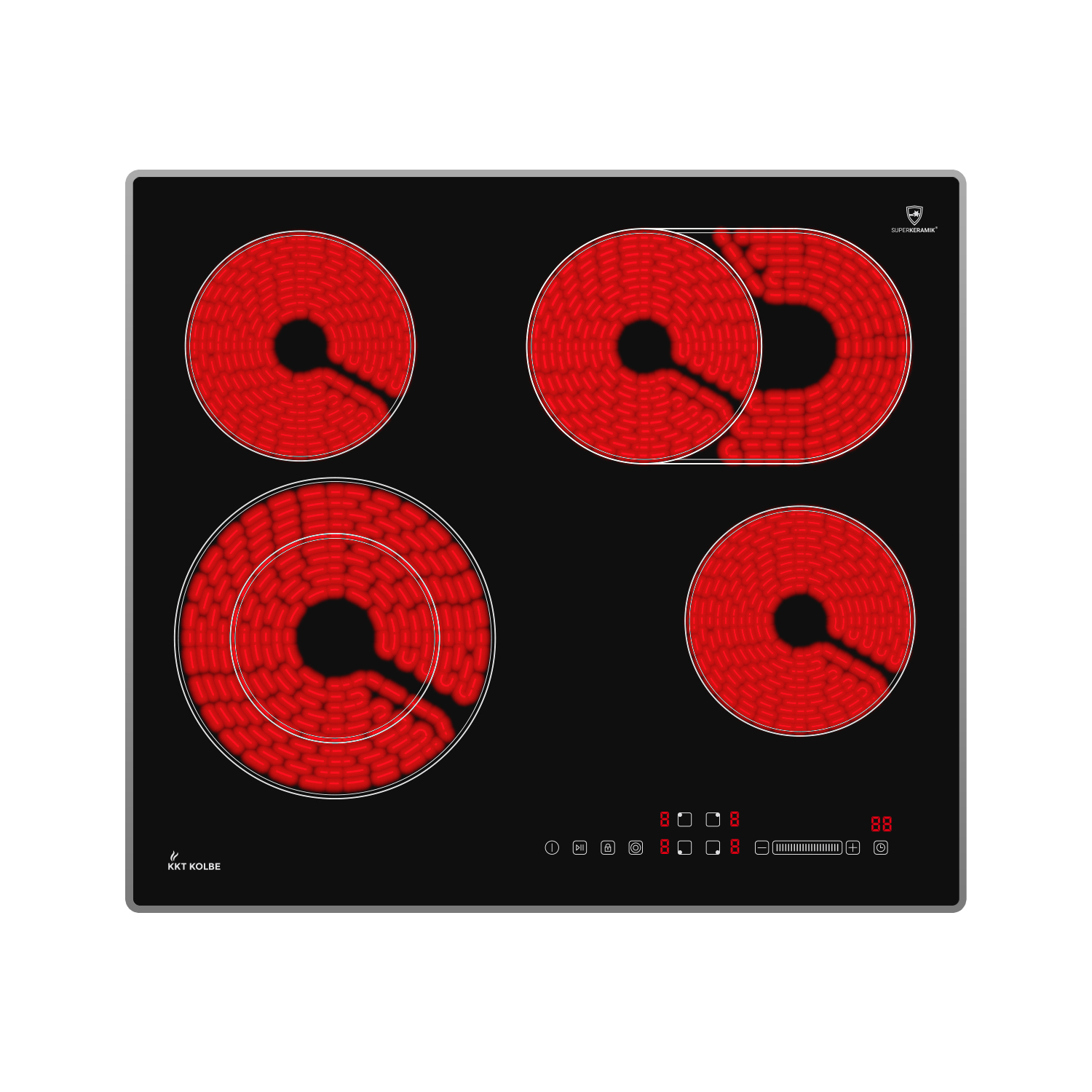 KKT KOLBE  Backofen und Kochfeld SET8805CH59AL, Einbauherdset (Elektrisch, A+, 70 l)