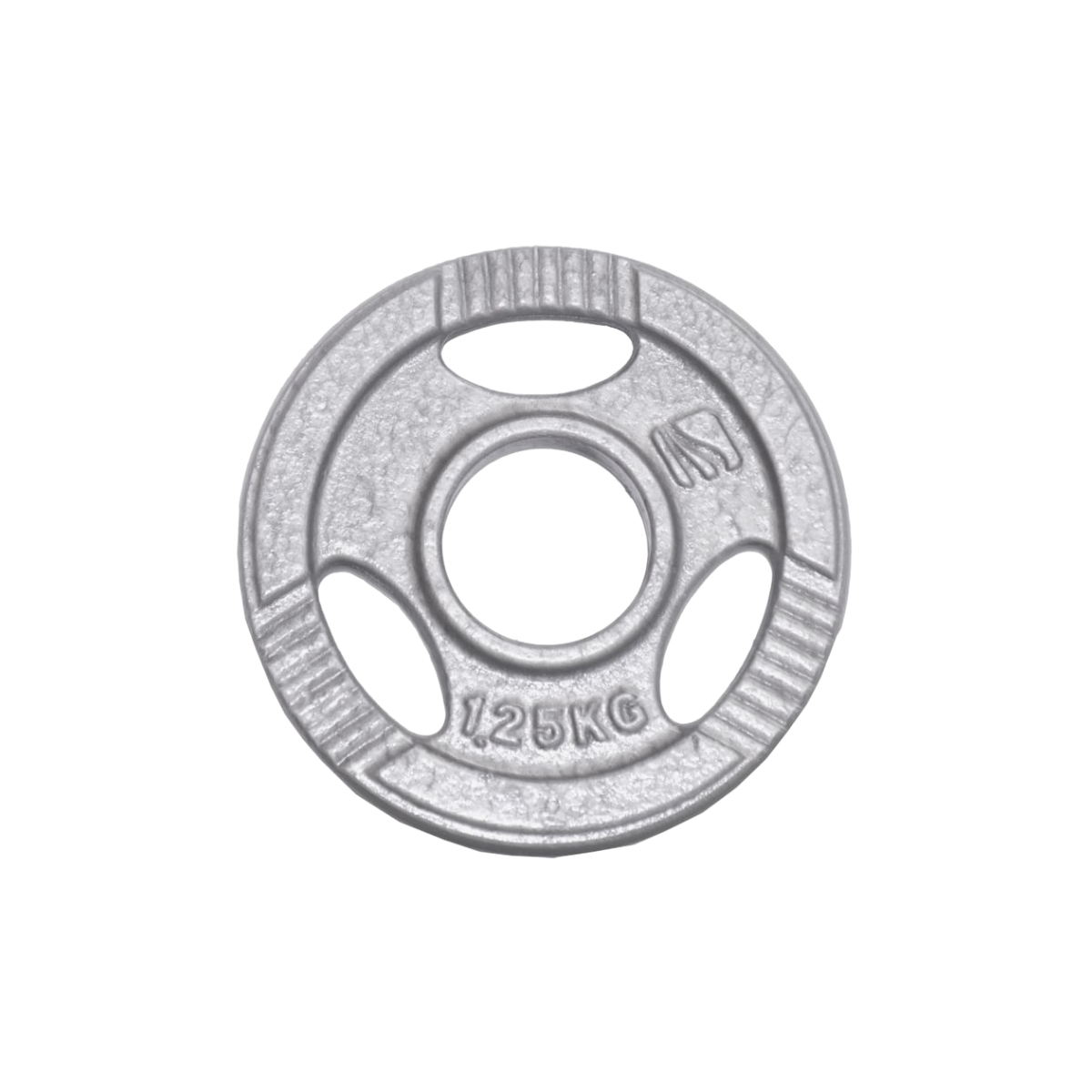 A single, grey weight plate. The plate is labeled 12.5KG.