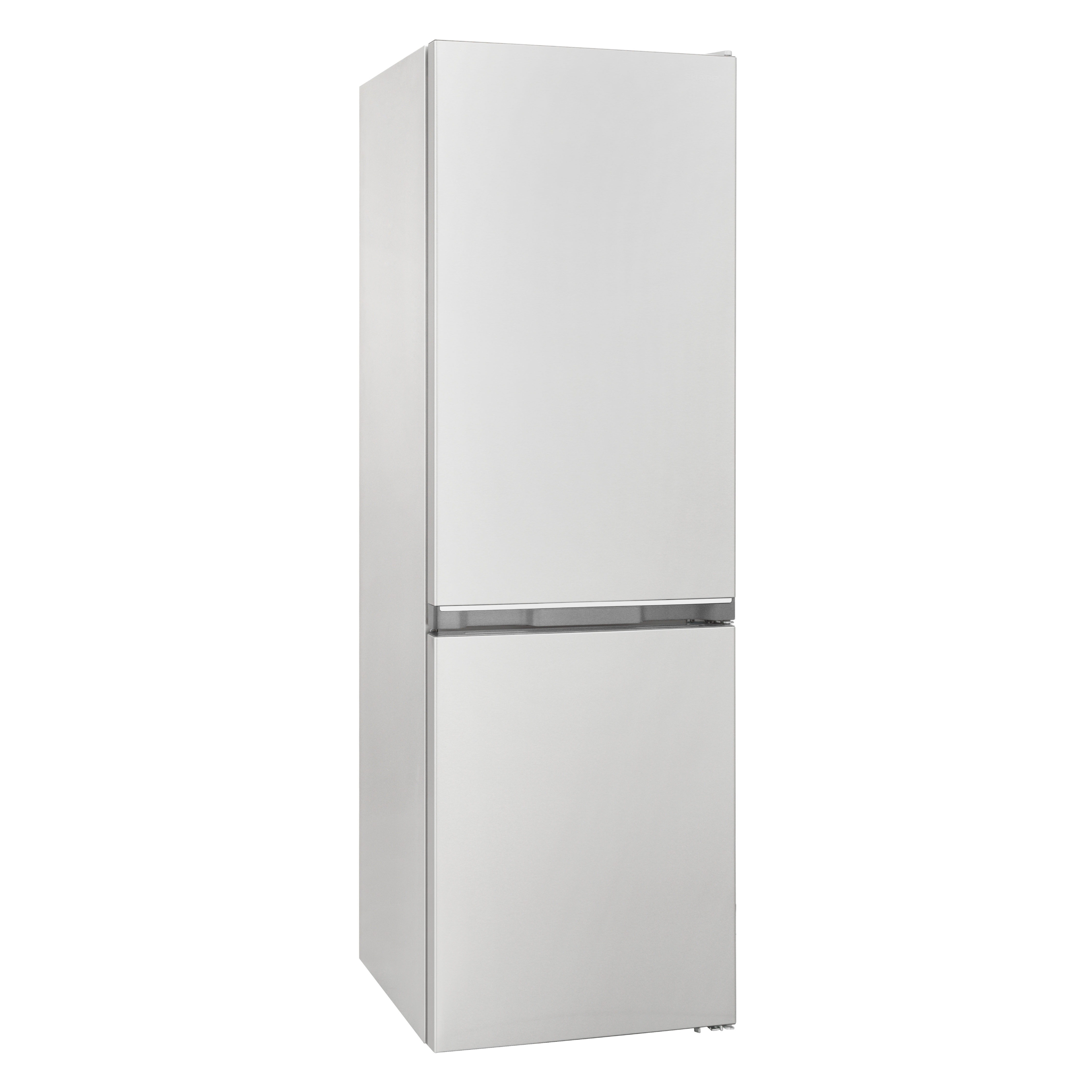 White refrigerator with two doors. Isolated on a black background.