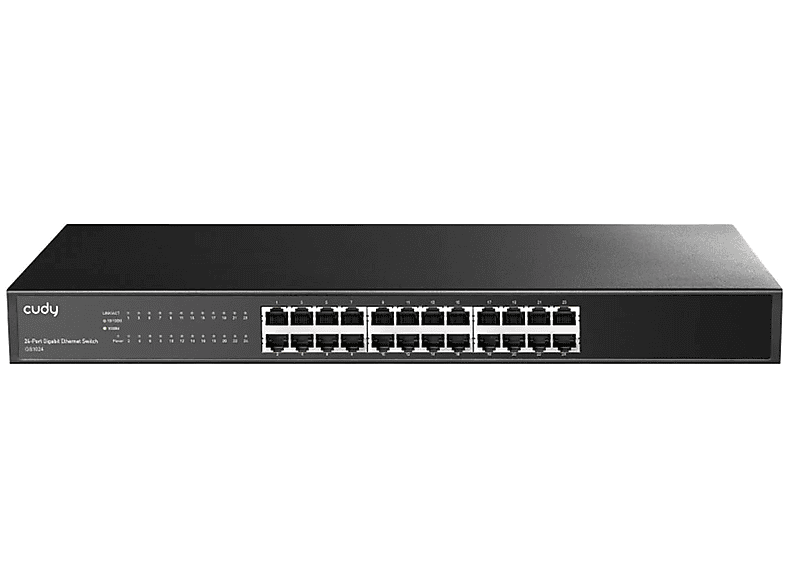 CUDY Cudy GS1024 16K MAC, 24 Port Gigabit Metal Switch 24 Switch siyah