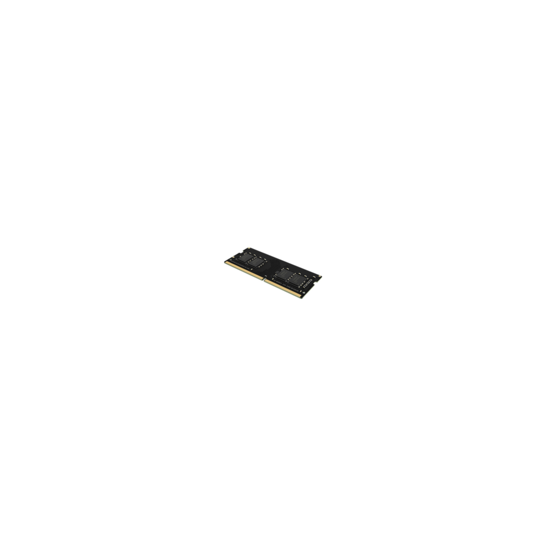 A single RAM stick on a white background, angled view.