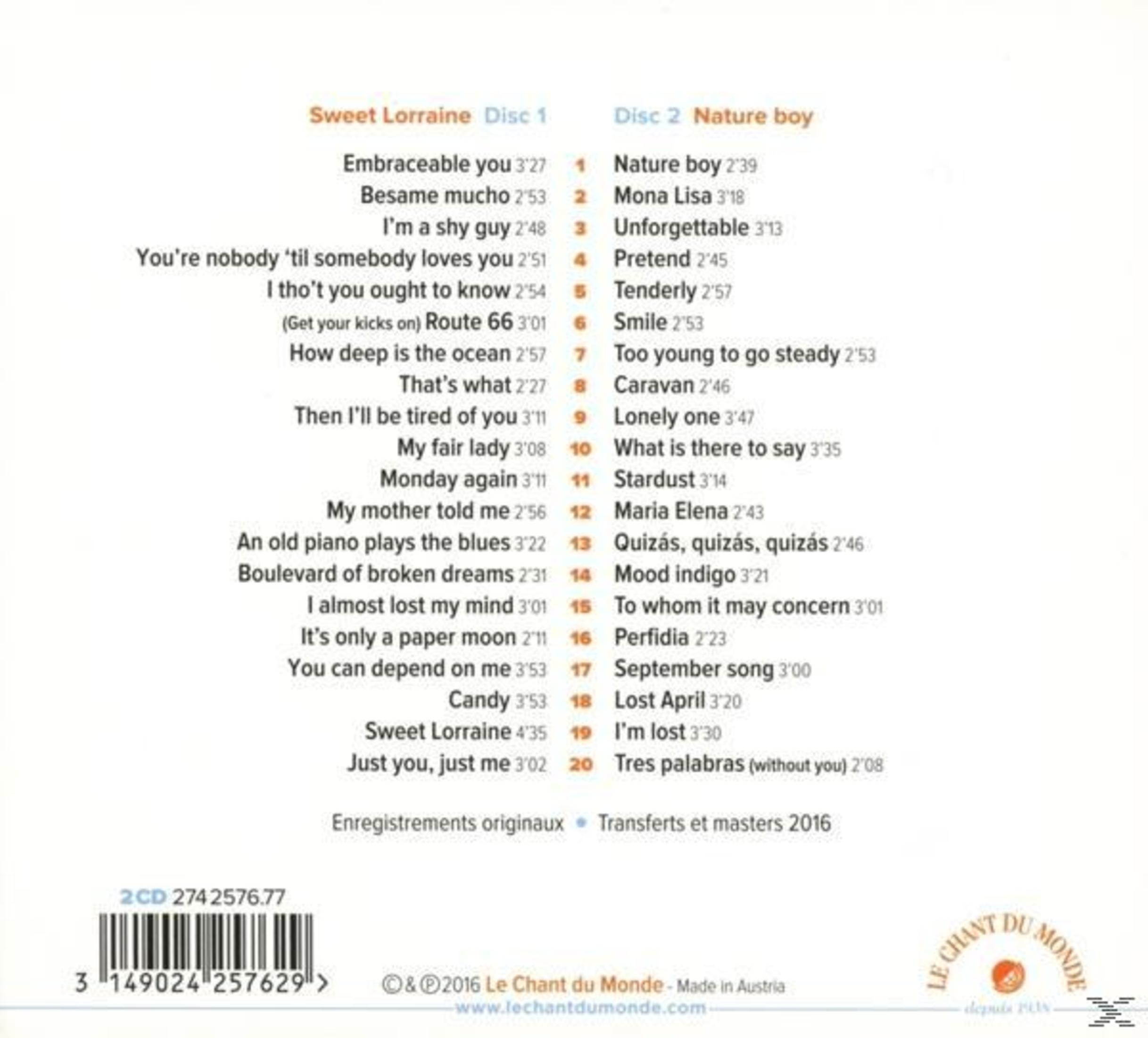 CD avec des titres de chansons sur fond blanc.