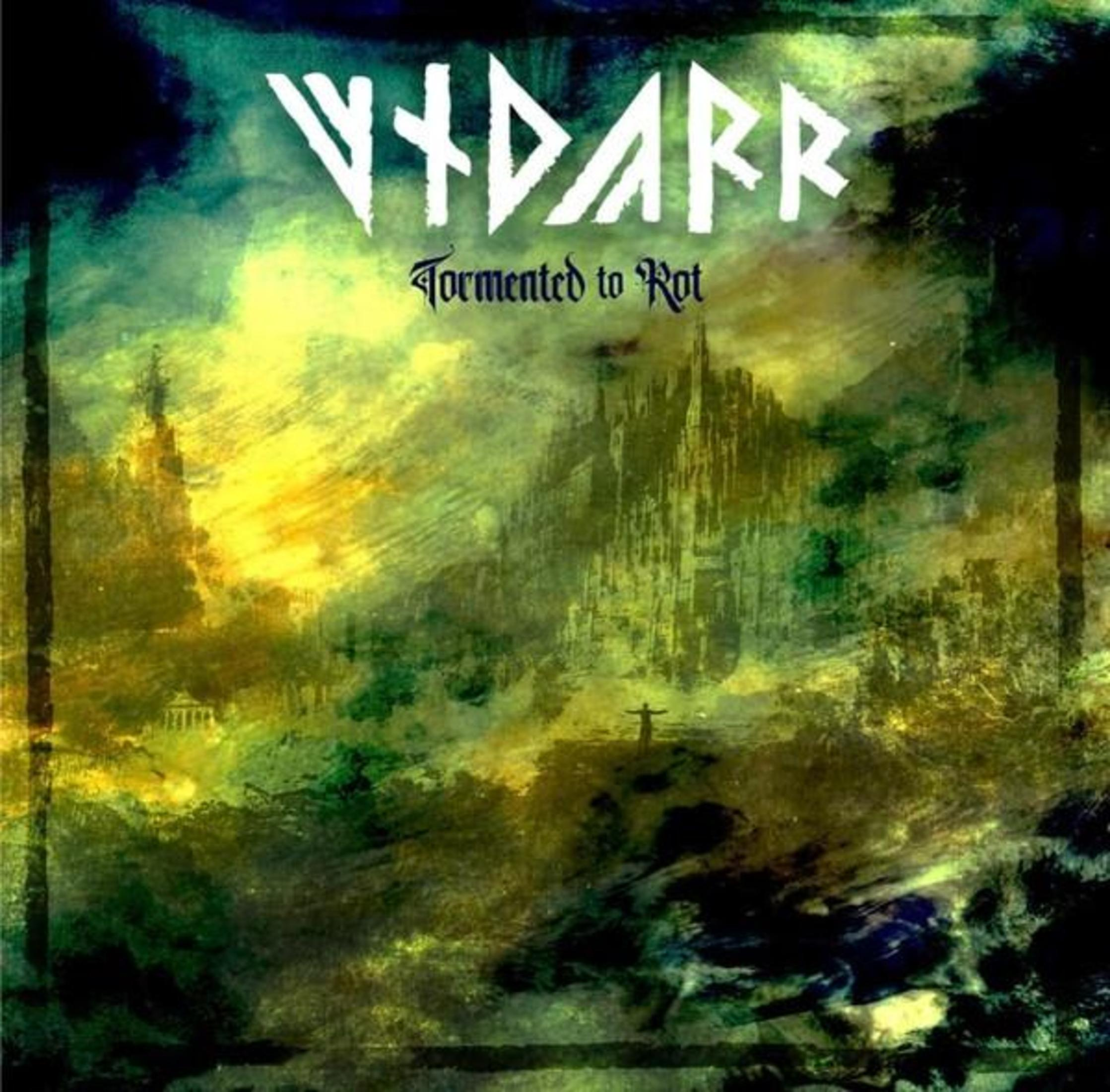 Copertina dell'album con un paesaggio fantasy oscuro.