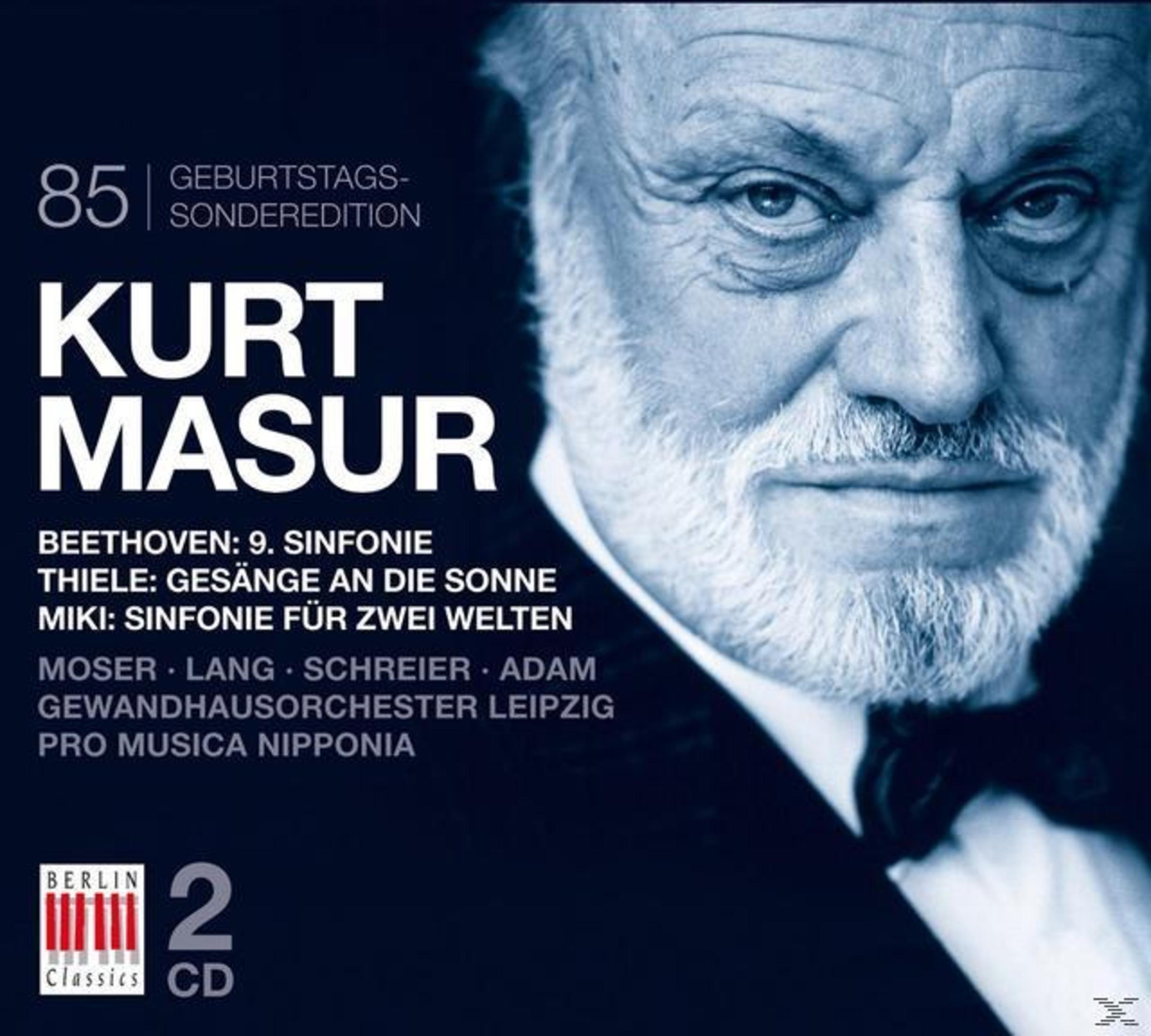 Albumhoes toont een close-up van een oudere man. Tekst bevat 'Kurt Masur' en albumdetails.