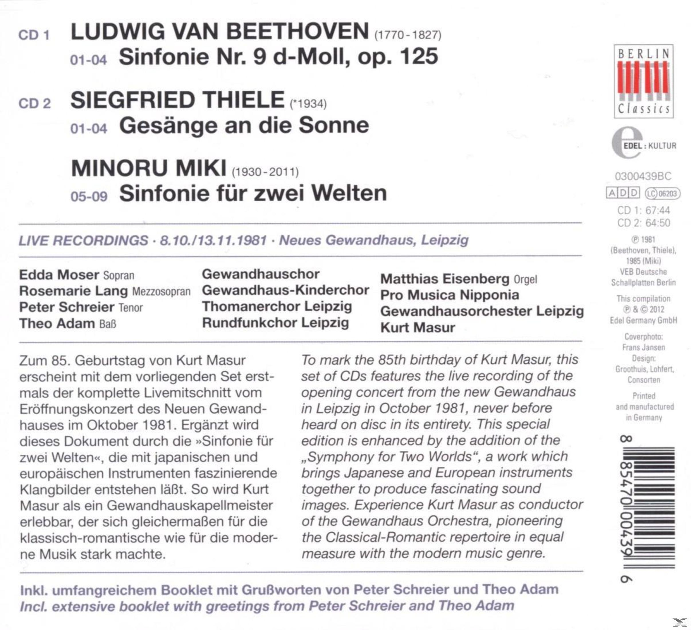 Achterkant van het album, met tekst over Ludwig van Beethoven en andere musici.