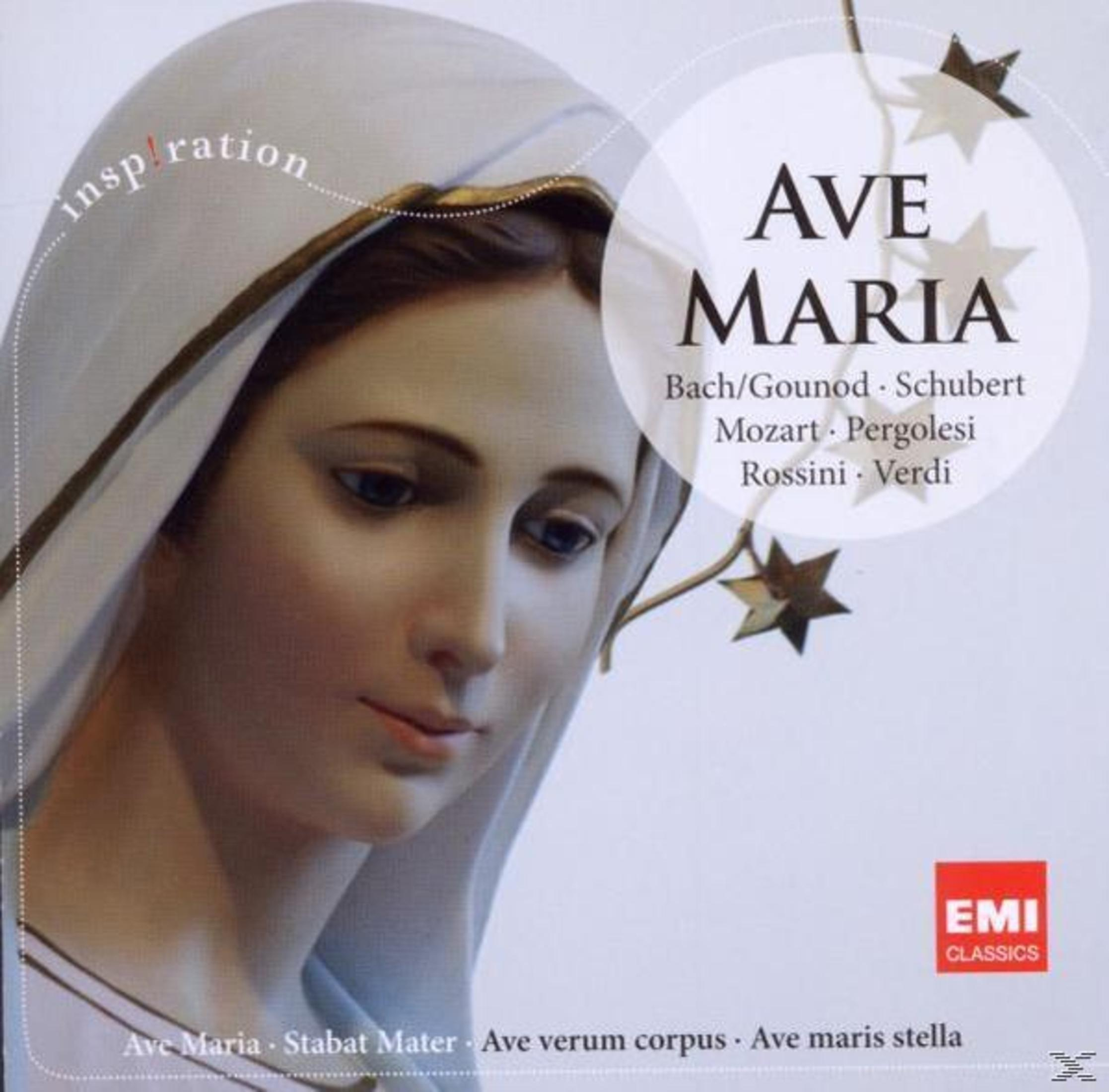 Copertina dell'album con una donna velata. Il testo 'Ave Maria' e i nomi dei compositori sono visualizzati.