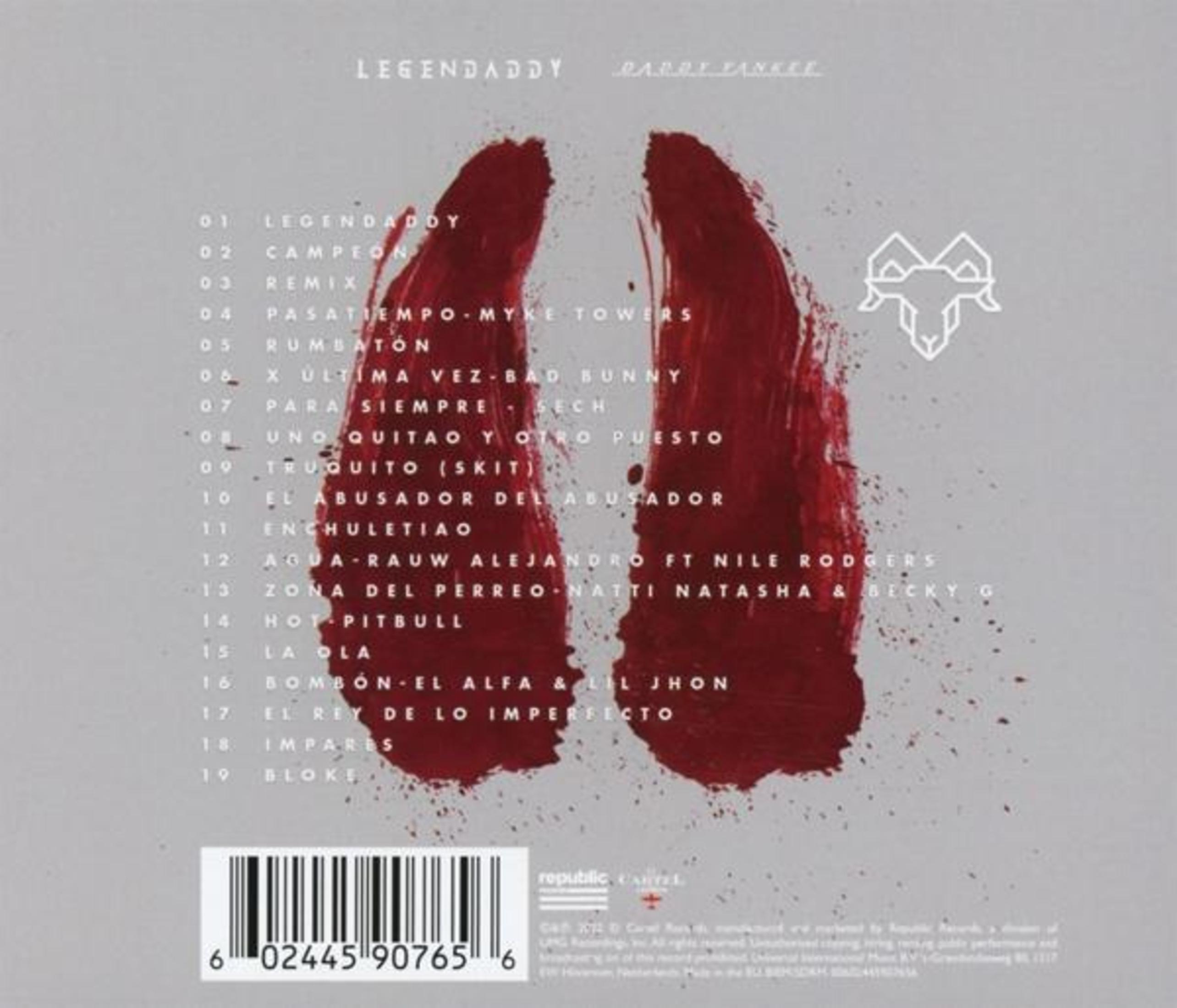 Copertina dell'album con due forme rosse e un'icona di capra. Elenco tracce e nome dell'artista presenti.