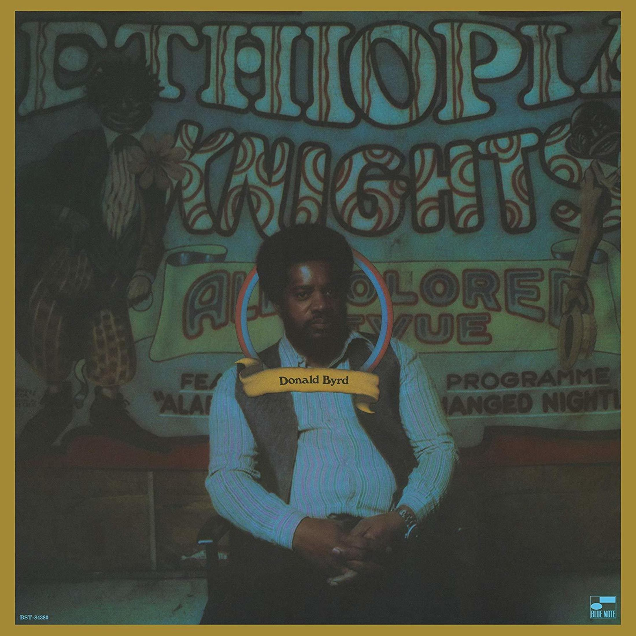 Pochette d'album avec un portrait d'homme, le titre 'Ethiopian Knights' et le nom de l'artiste 'Donald Byrd'.
