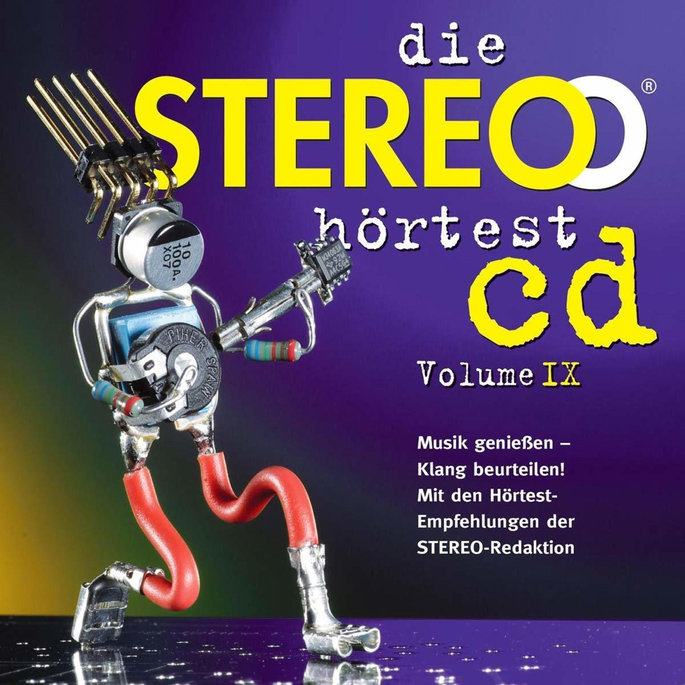Pochette d'album : Figure de robot faite de pièces électroniques, jouant de la guitare. Texte : « die STEREO hört CD ».