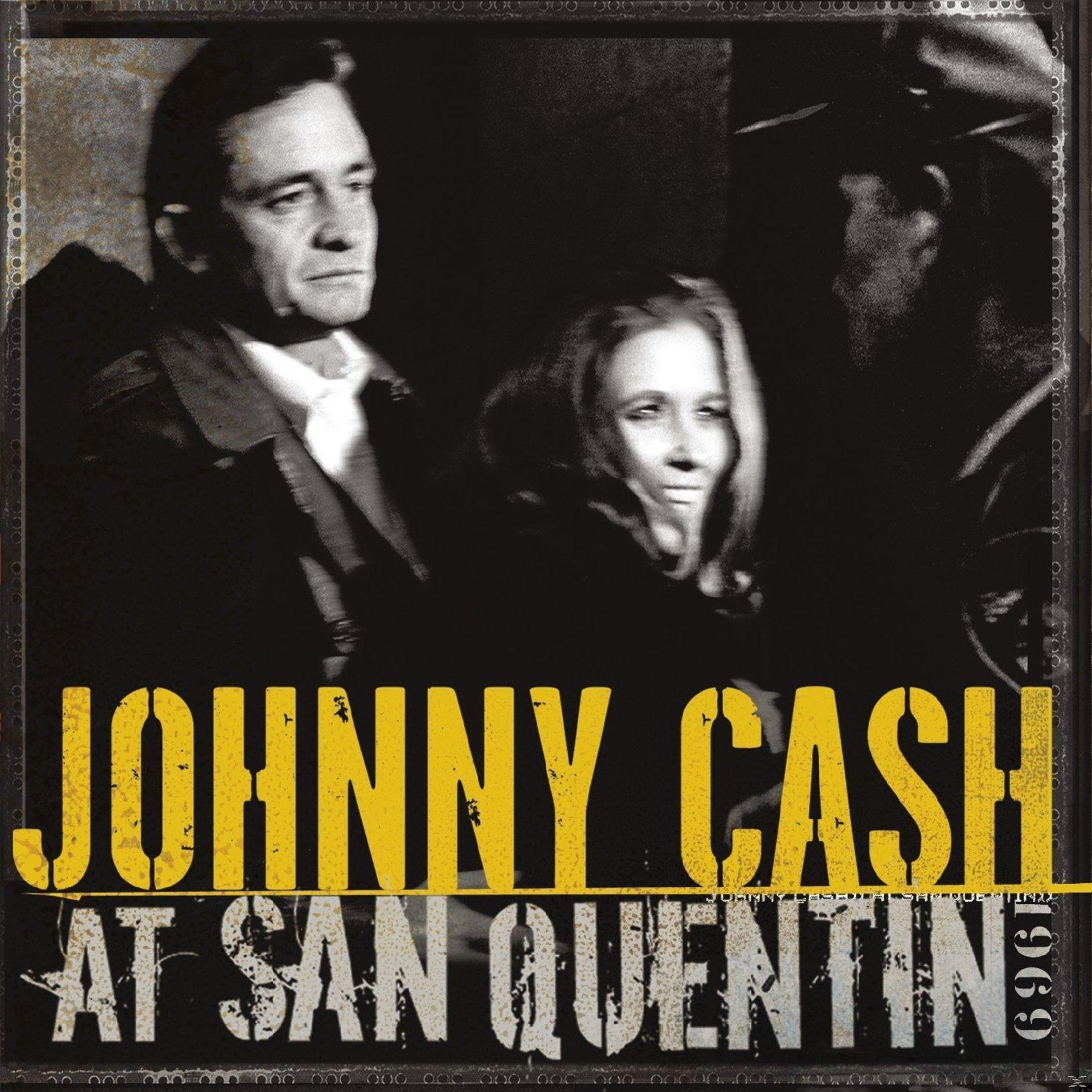 Pochette d'album : Johnny Cash et une femme. Texte jaune, image en noir et blanc.