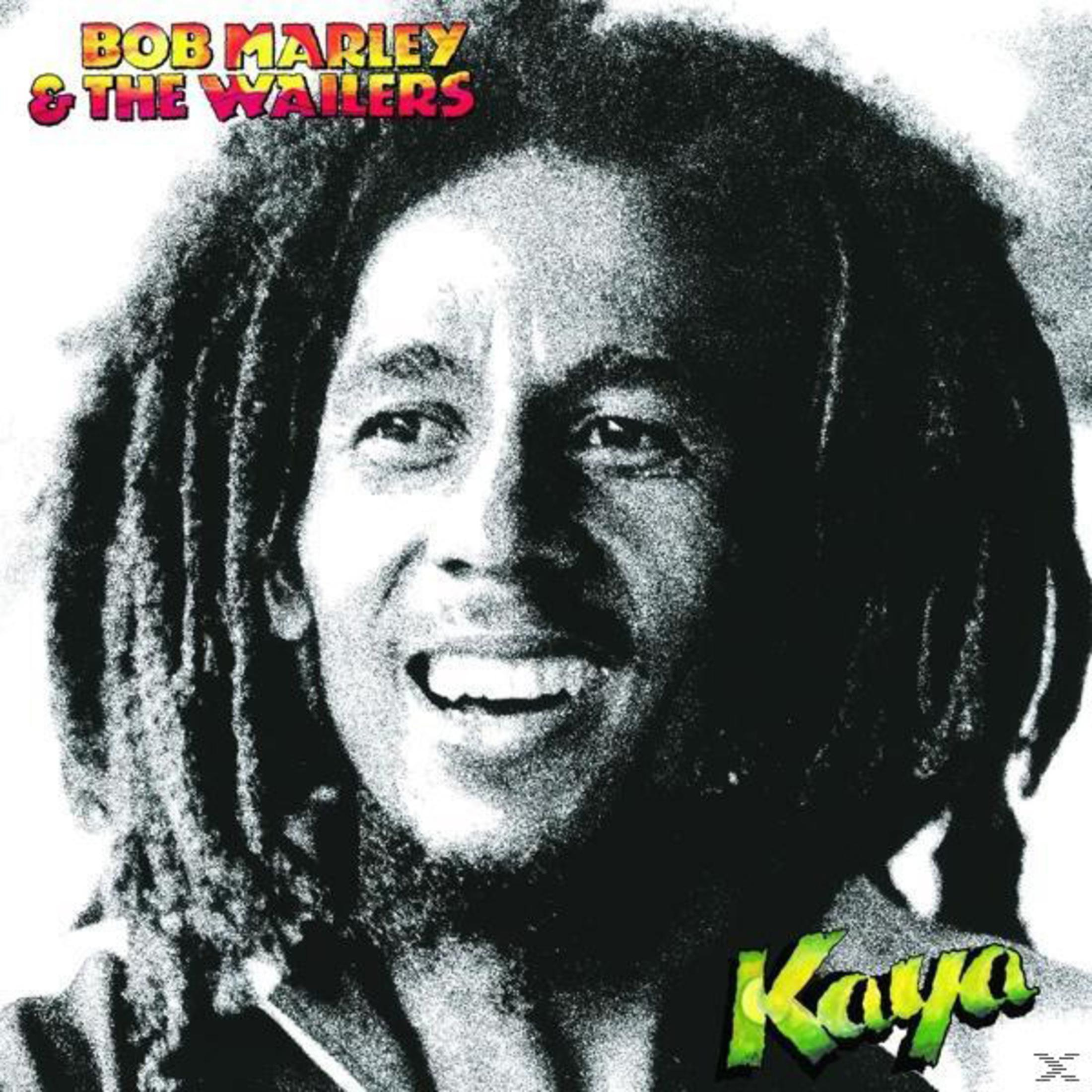 Copertina dell'album: Bob Marley sorridente. Testo: Bob Marley & The Wailers, Kaya.