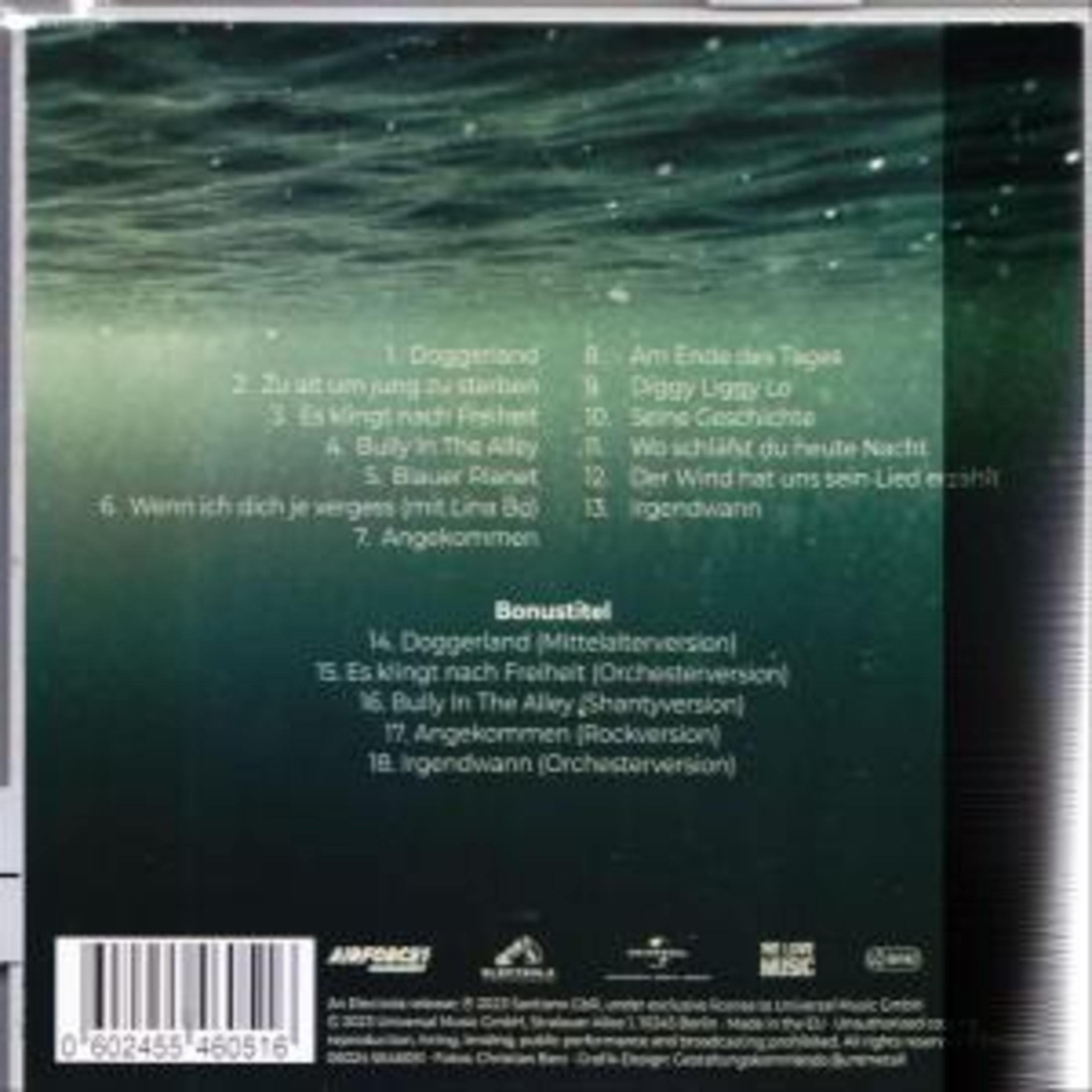 Albumhoes met onderwater scène en tracklijst.