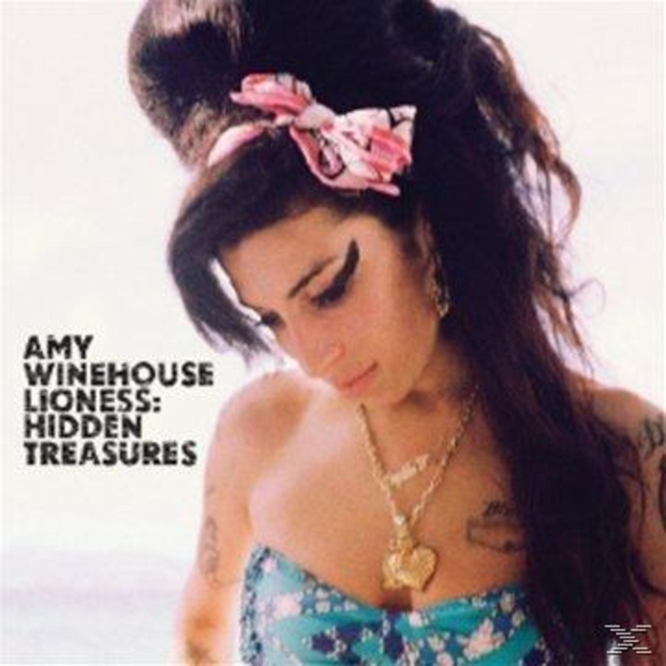 Copertina dell'album di Amy Winehouse con il testo 'Lioness: Hidden Treasures'.