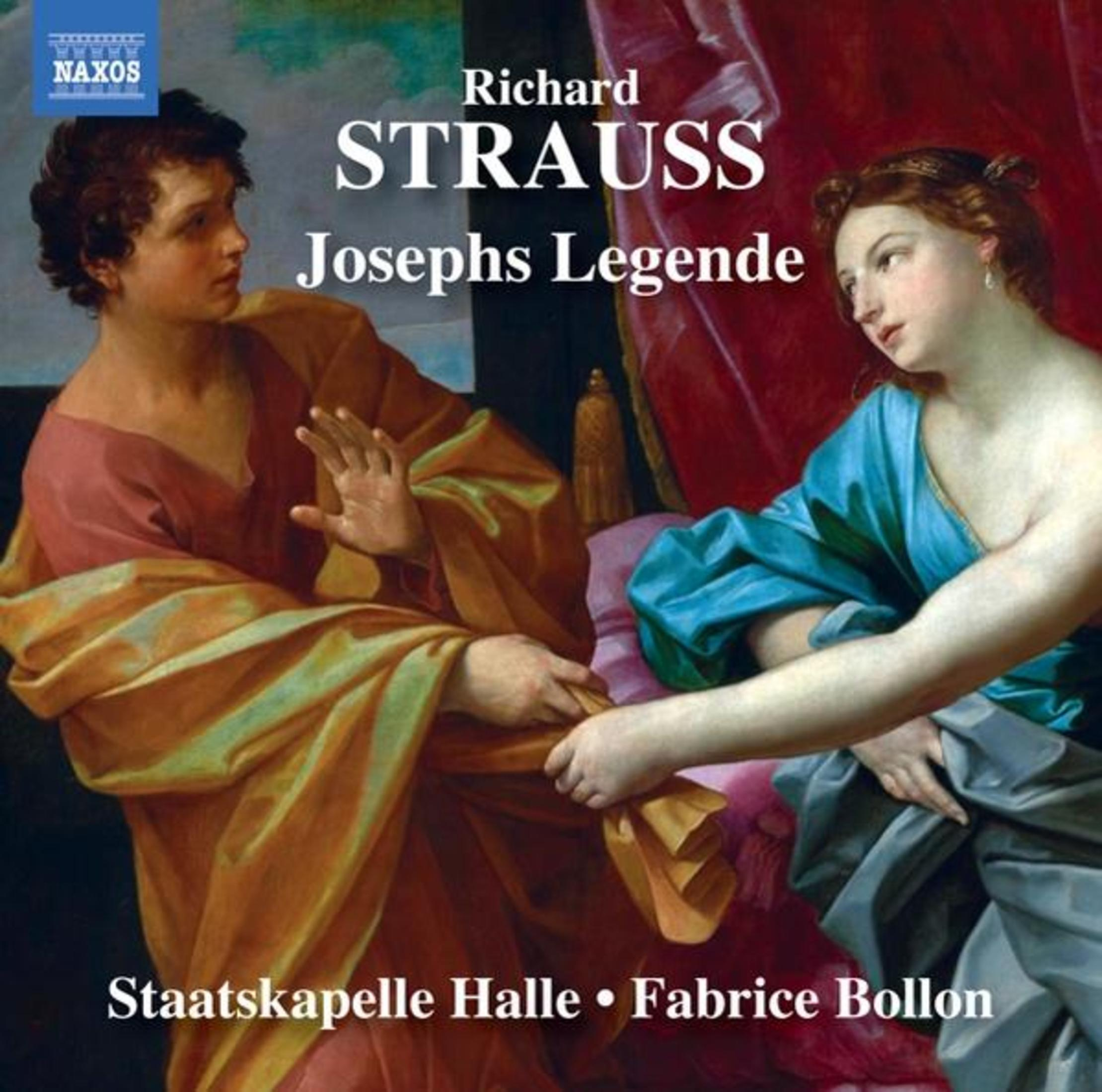Copertina album: Richard Strauss, due persone in abiti classici, sfondo scuro.