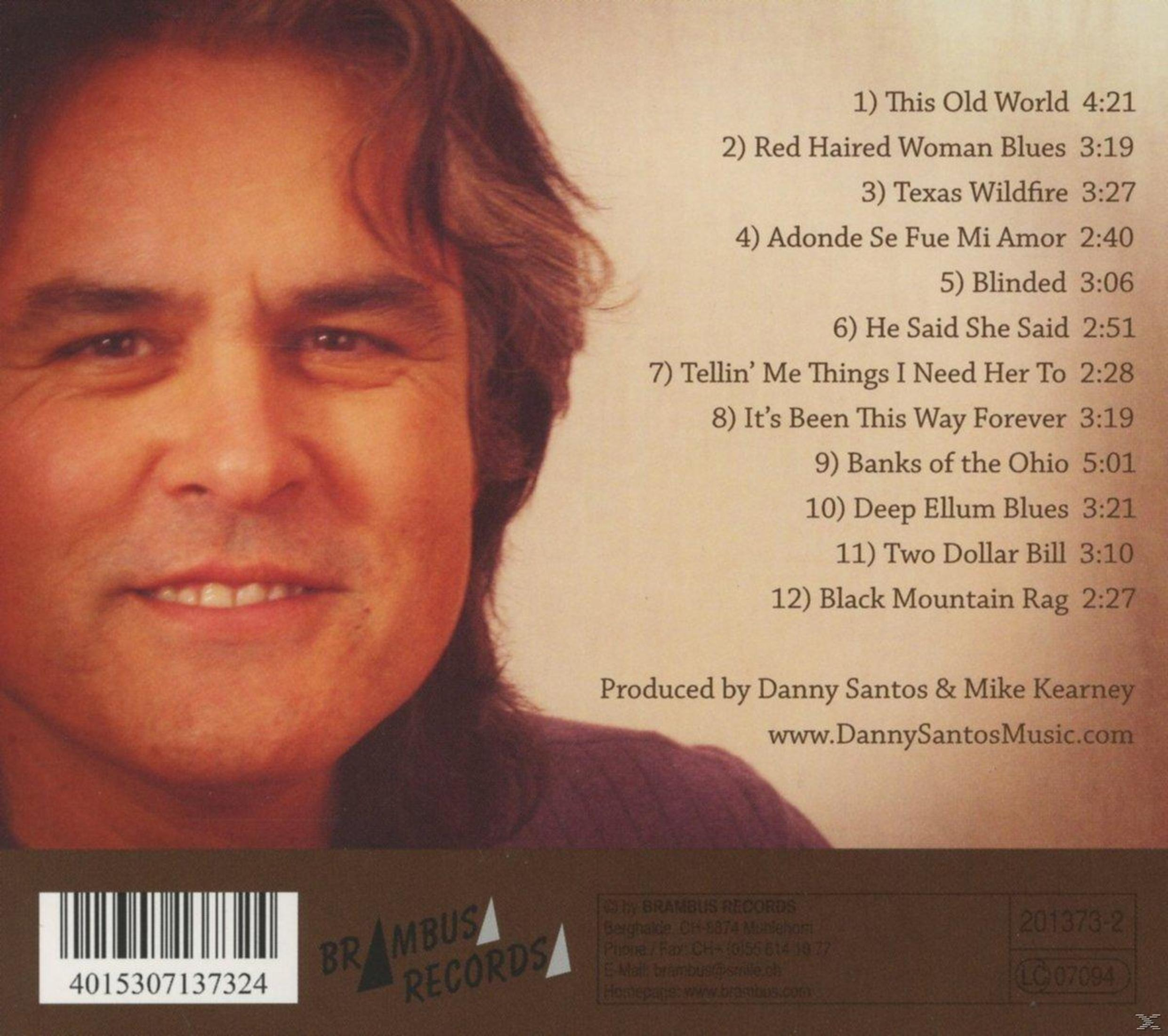 Pochette de CD : visage d'homme avec une liste de titres.