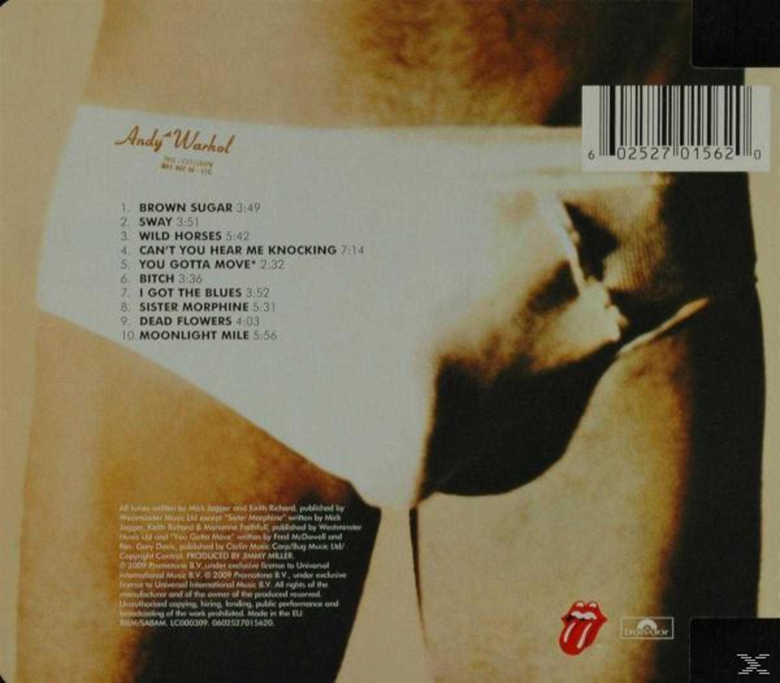 Pochette d'album avec un homme en sous-vêtements blancs. La liste des titres est à gauche.