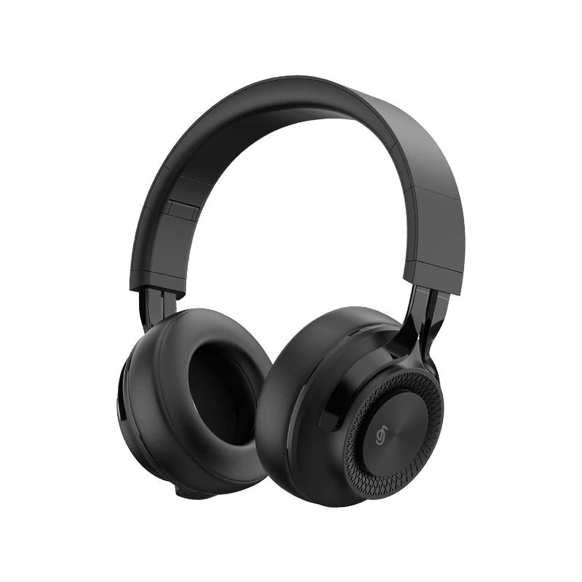 Schwarze Over-Ear-Kopfhörer auf weißem Hintergrund. Die Ohrmuscheln sind rund, der Bügel verstellbar.