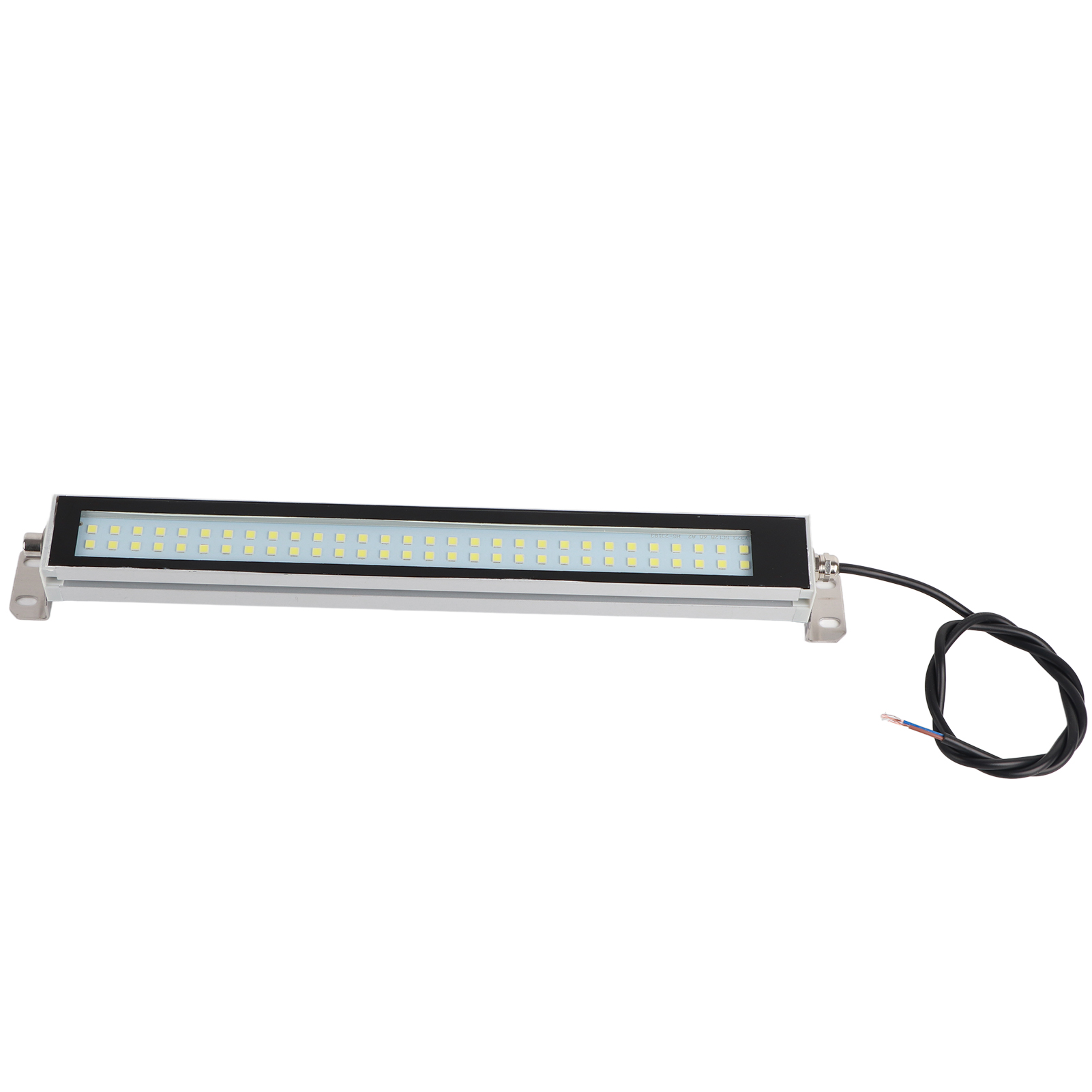 LED-Lichtleiste, schwarz und weiß, mit Kabeln.