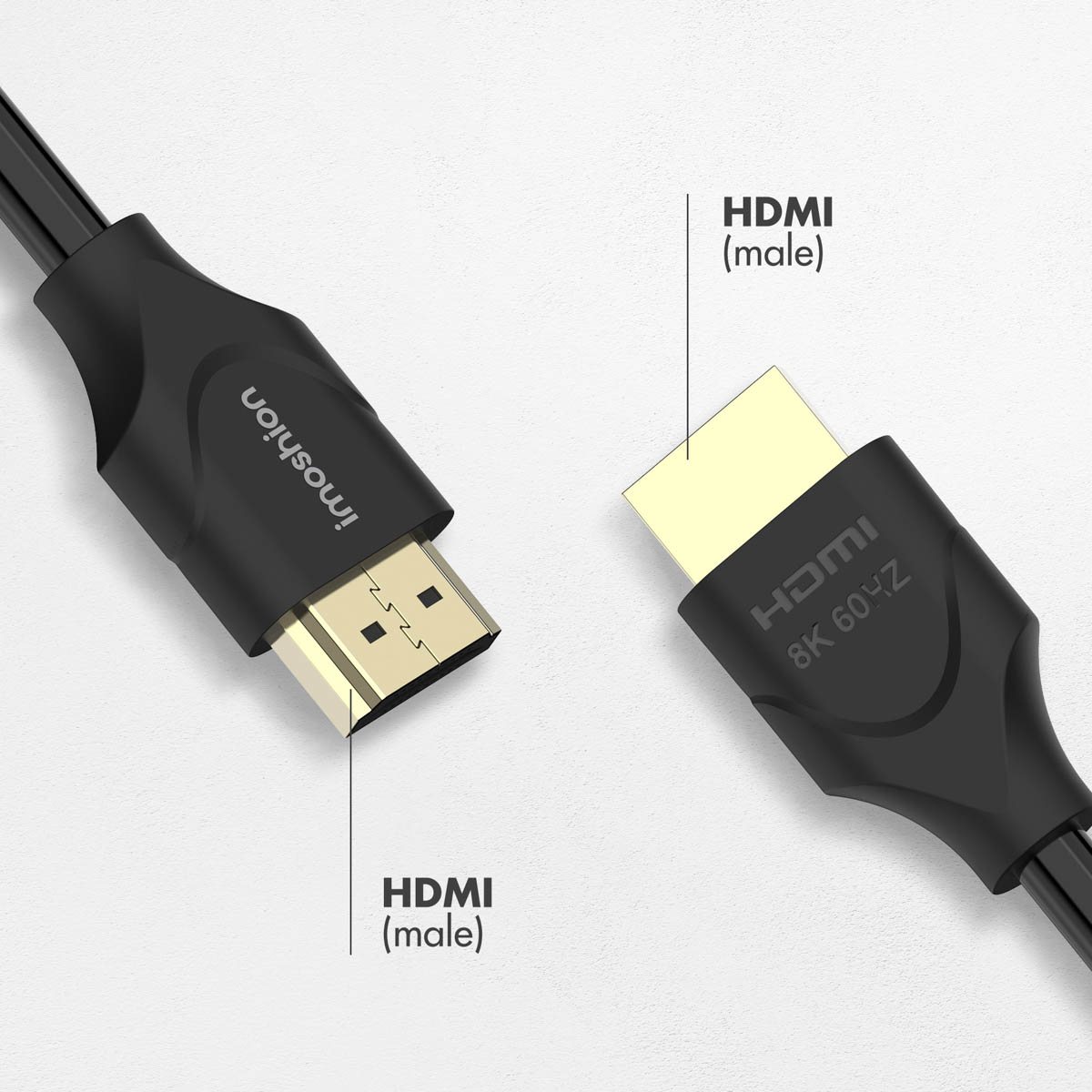 IMOSHION HDMI naar HDMI 2.1 kabel - 5 meter HDMI to HDMI Cable 5 m Black