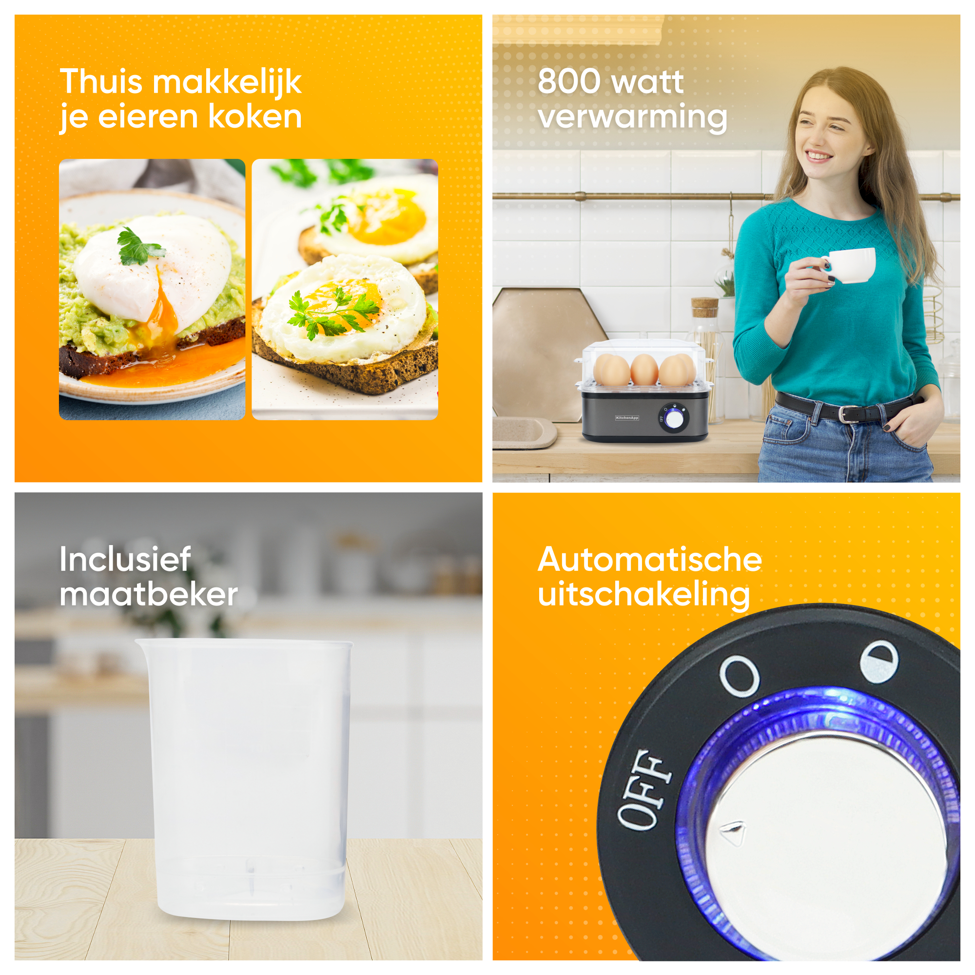 Elektrische Eierkoker - Multifunctionele Kip Vorm - Snelle Eierkoker 7 Ei Capaciteit Automatische Uitschakeling Mini Ontbijt Machine 220v 2