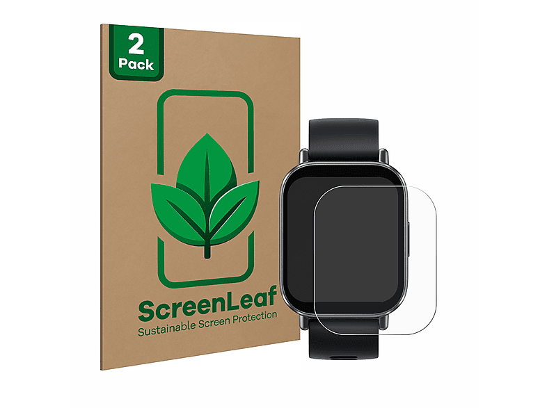 SCREENLEAF 2x nachhaltig verpackte Display Schutzfolie (für Xiaomi Redmi Watch 5 Active)