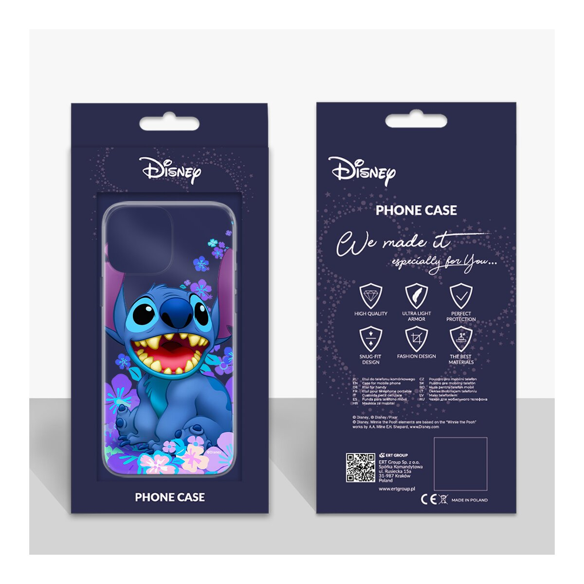 Confezione custodia Disney Stitch con personaggio Stitch blu.