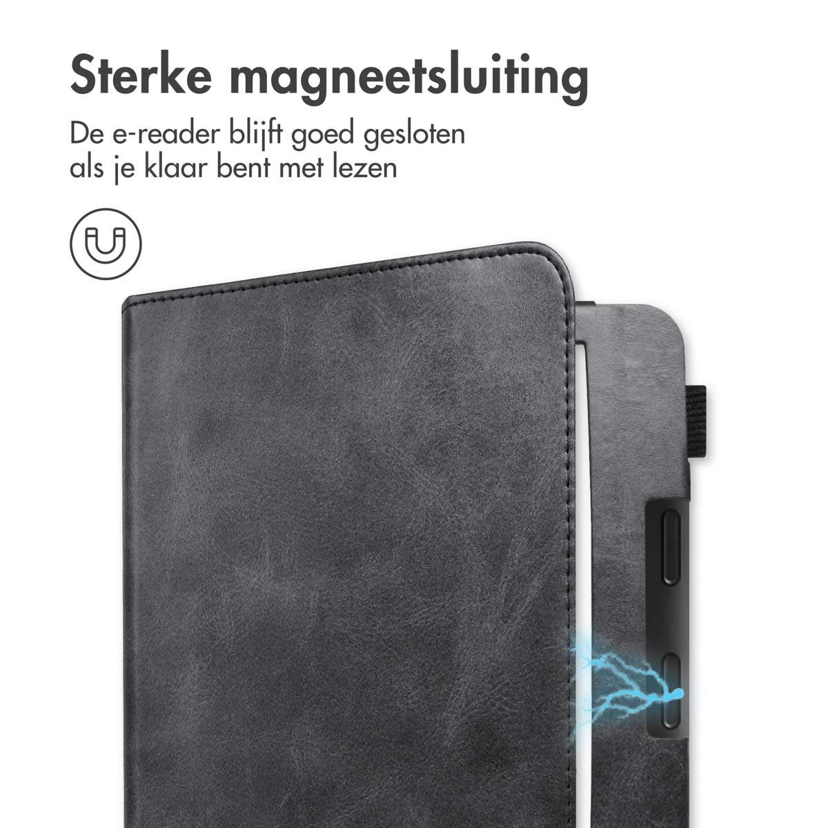 IMOSHION Stand Bookcase Sleepcover met strap geschikt voor Kobo Libra Colour Beschermhoes