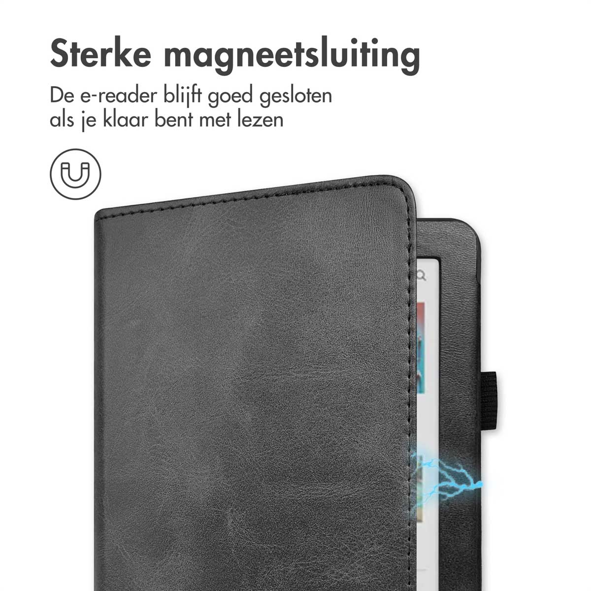 IMOSHION Stand Bookcase Sleepcover met strap geschikt voor Kobo Clara BW/Kobo Clara Colour Beschermhoes