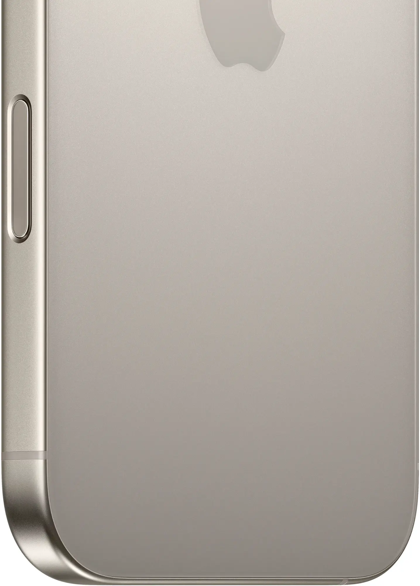 Zbliżenie srebrnego telefonu z bocznym przyciskiem i logo Apple.