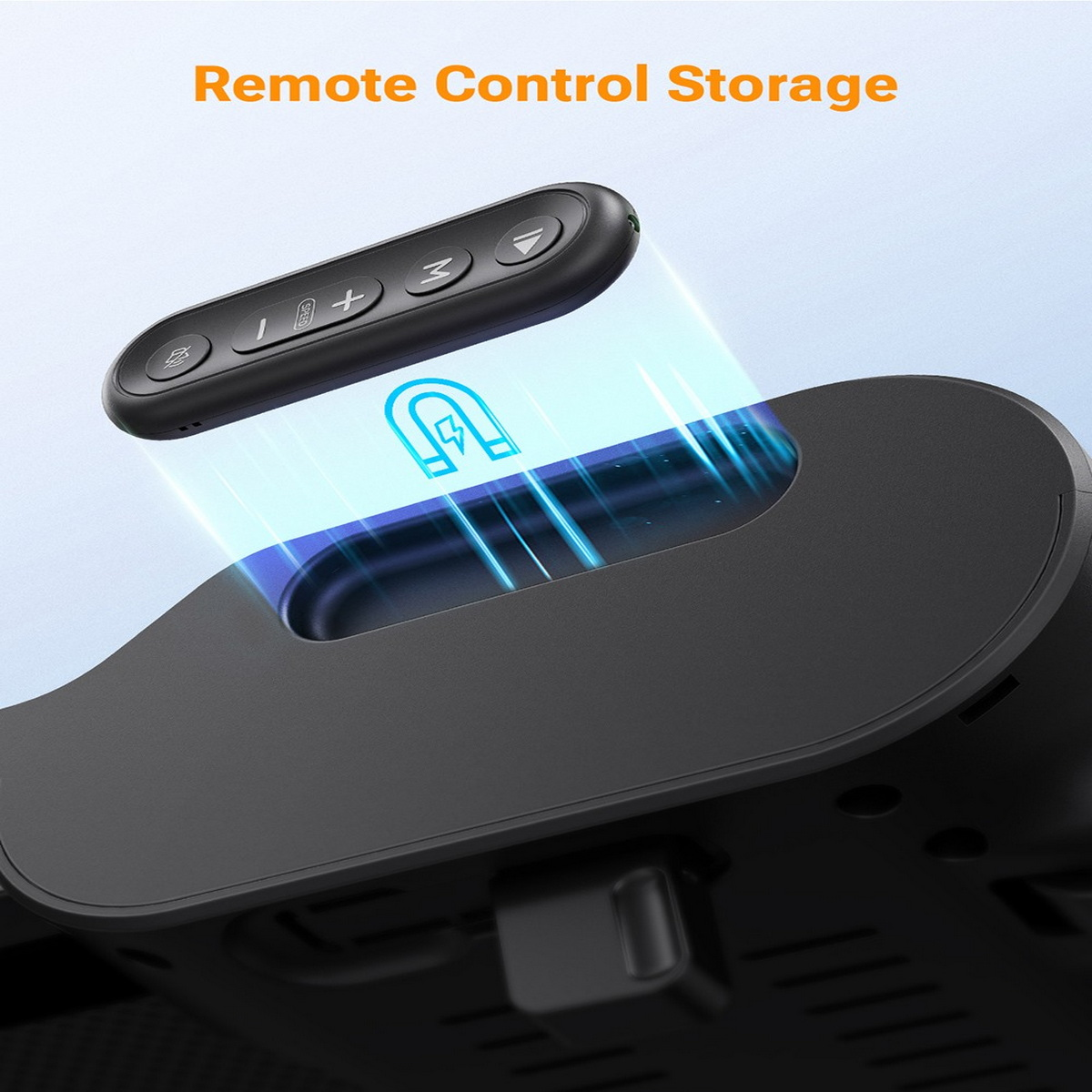 Pilot i magnetyczny obszar przechowywania z świecącym symbolem.