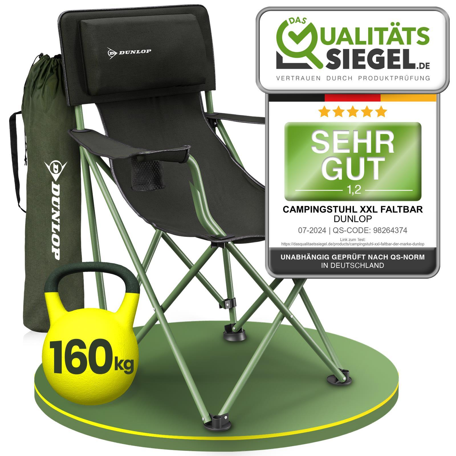 DUNLOP Campingstuhl faltbar XXL Campingstuhl, Grn | MediaMarkt
