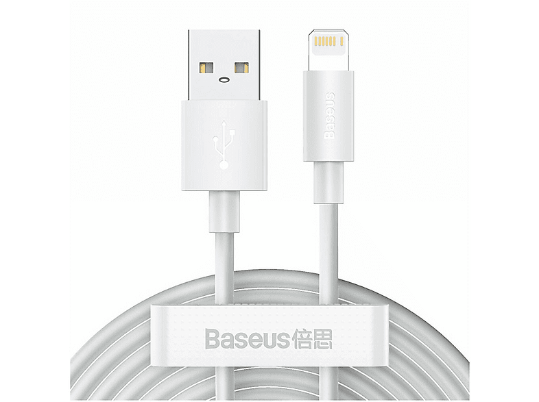 Cable Lightning a USB | BASEUS BAS-181, USB 2.0, Blanco | MediaMarkt