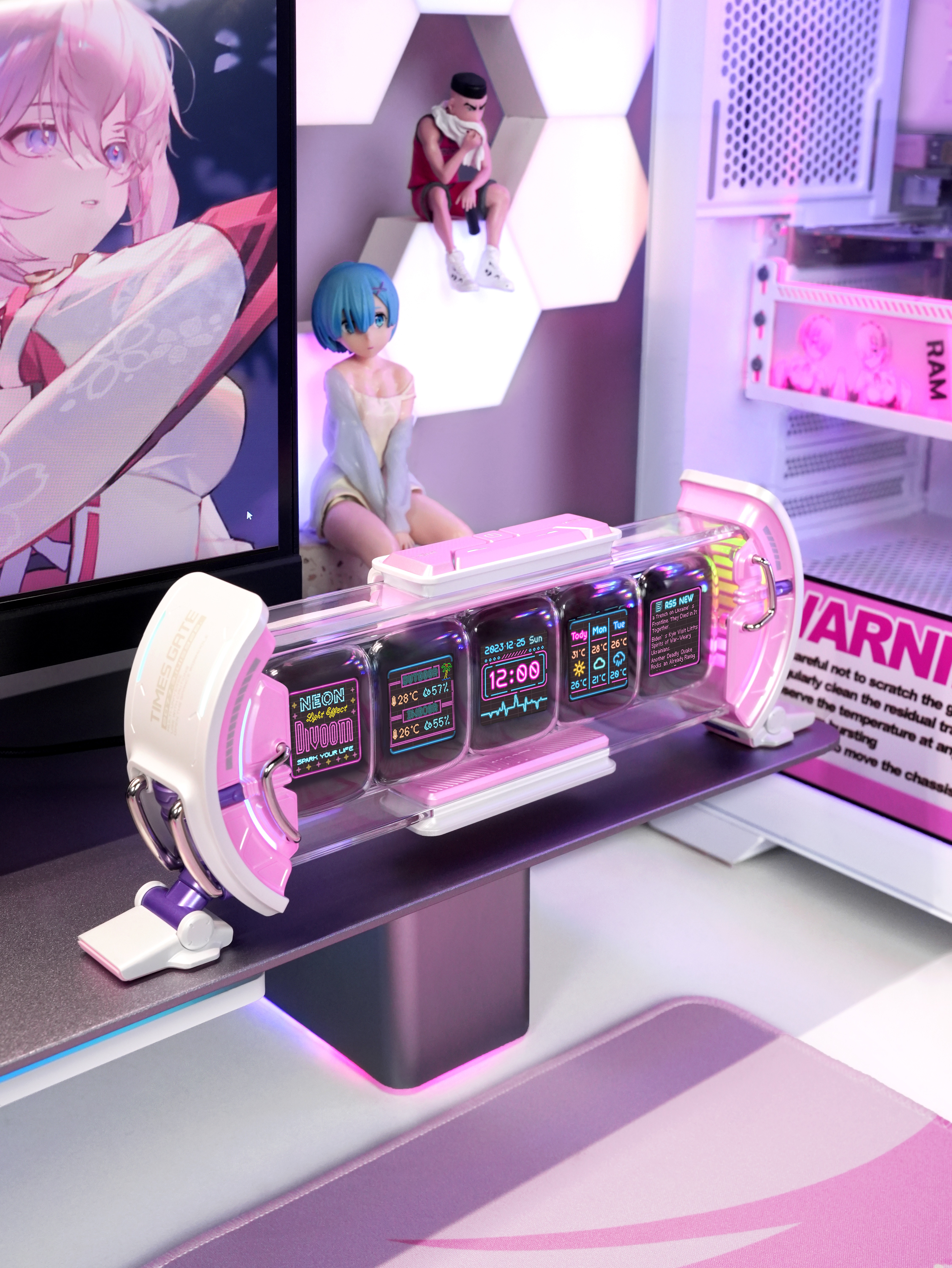 DIVOOM Times Gate 5 Ekranlı Rgb Işıklı Dekor Resim Çerçevesi