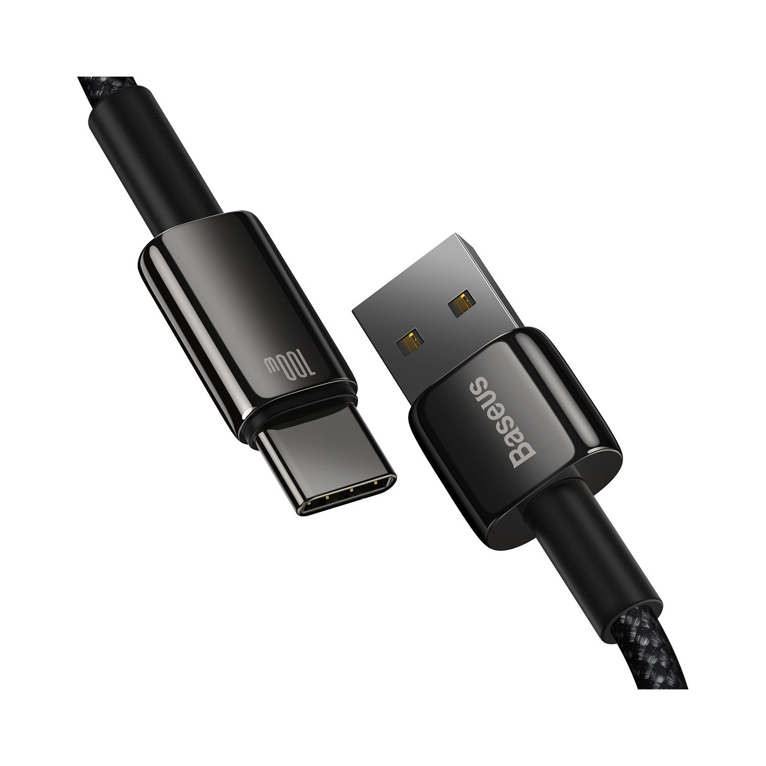 Czarny kabel do ładowania USB Type-C Baseus.