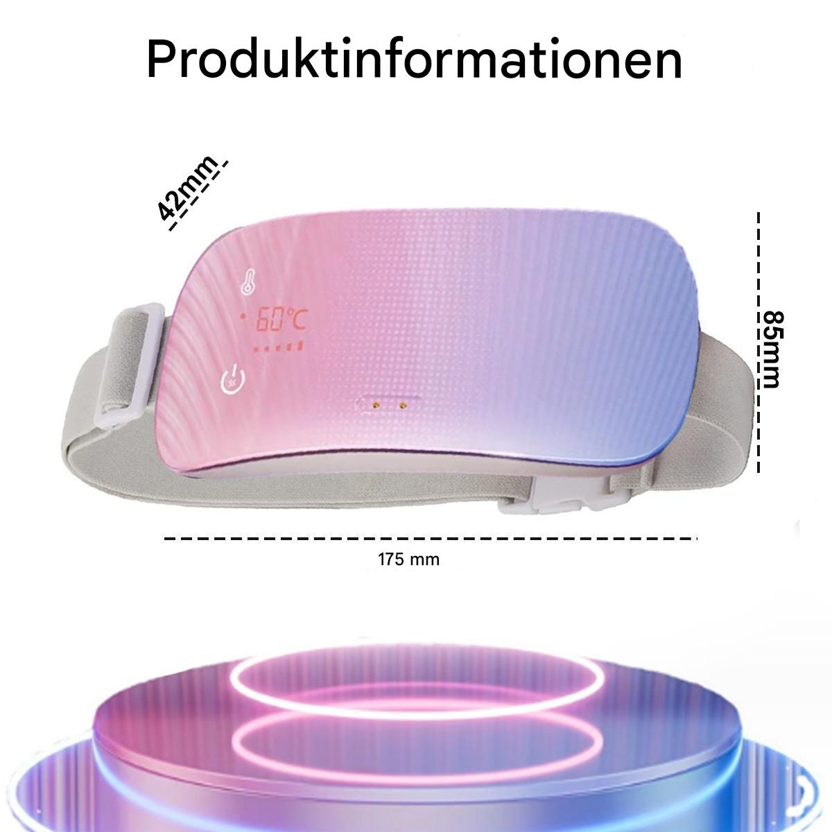Ein tragbares Gerät mit Bildschirm, das Abmessungen anzeigt und auf einer Bühne steht.