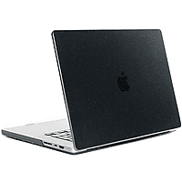 MediaMarkt SELENCIA Transparante Glitter Laptop Cover geschikt voor MacBook Air 13 inch 2018-2020 - Laptoptas 13,3 inch Zwart aanbieding