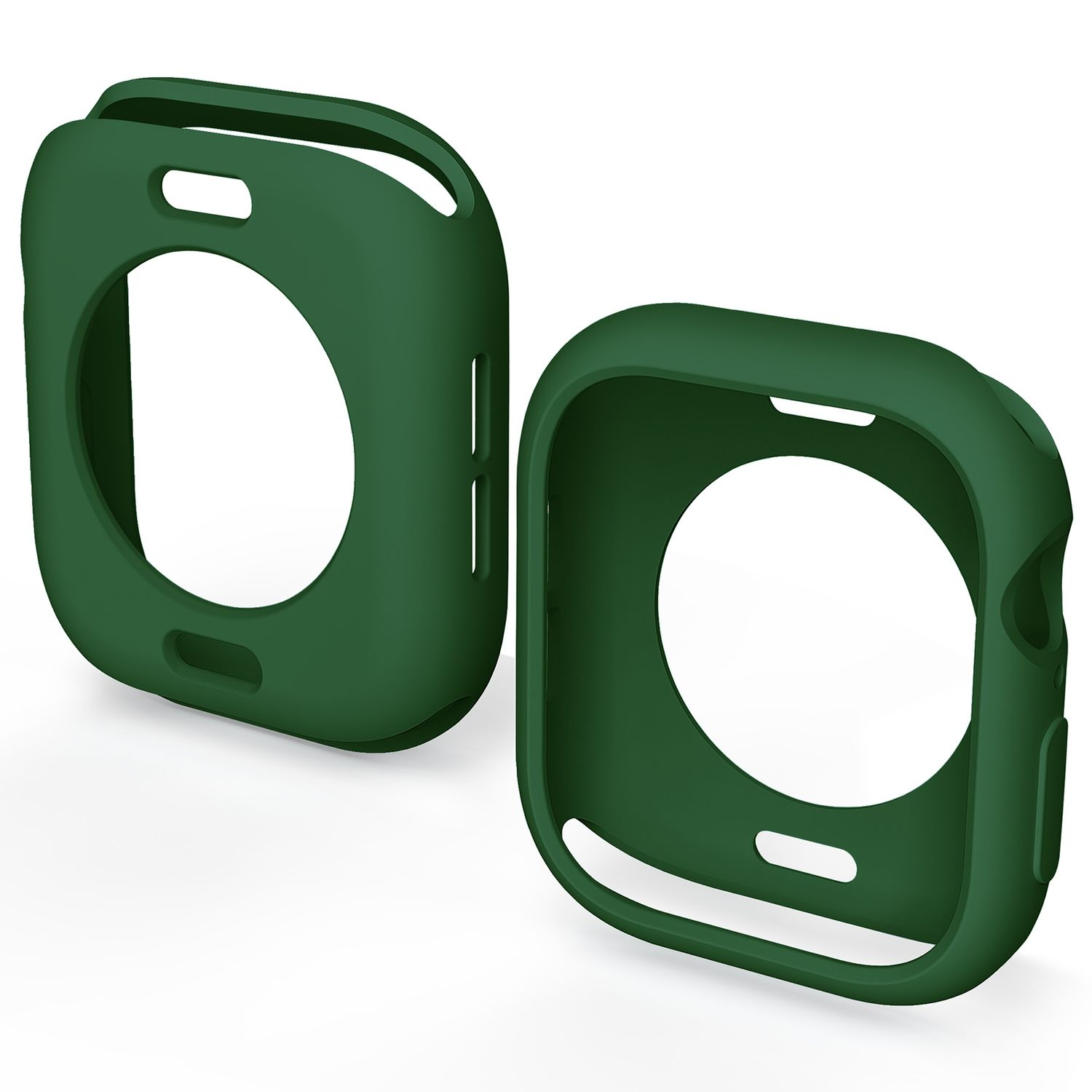 Due custodie per orologi verdi. Sono progettate per proteggere l'orologio dai danni.
