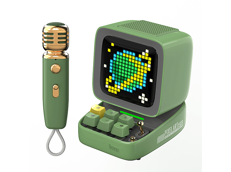 DIVOOM Ditoomic Piksel Ekranlı Karaoke Mikrofonlu Bluetooth Hoparlör