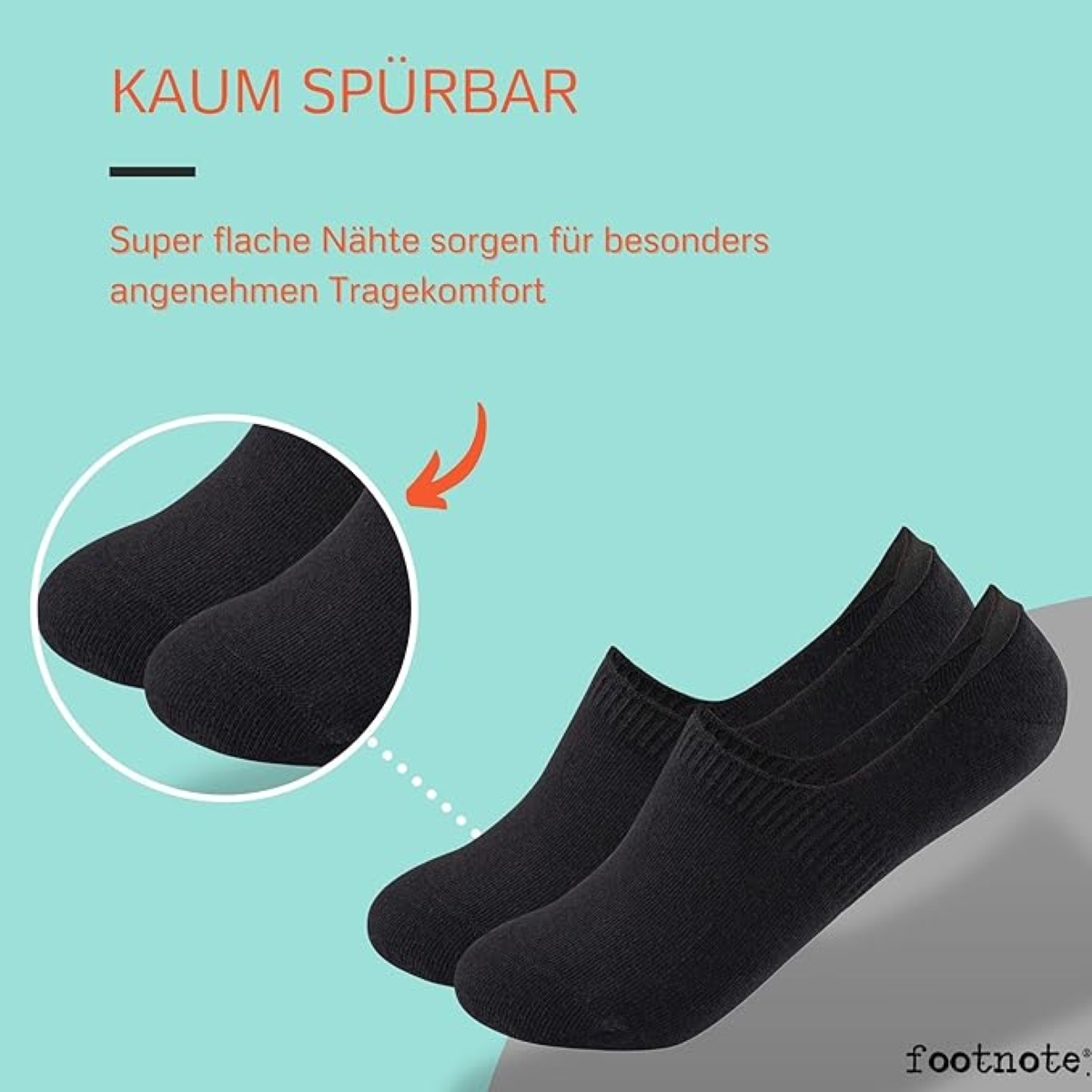 Schwarze Socken, Text: kaum spürbar.