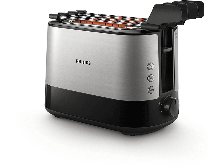 PHILIPS HD2639/90 Toaster Stahl (1000 Watt, Schlitze: 2) | MediaMarkt