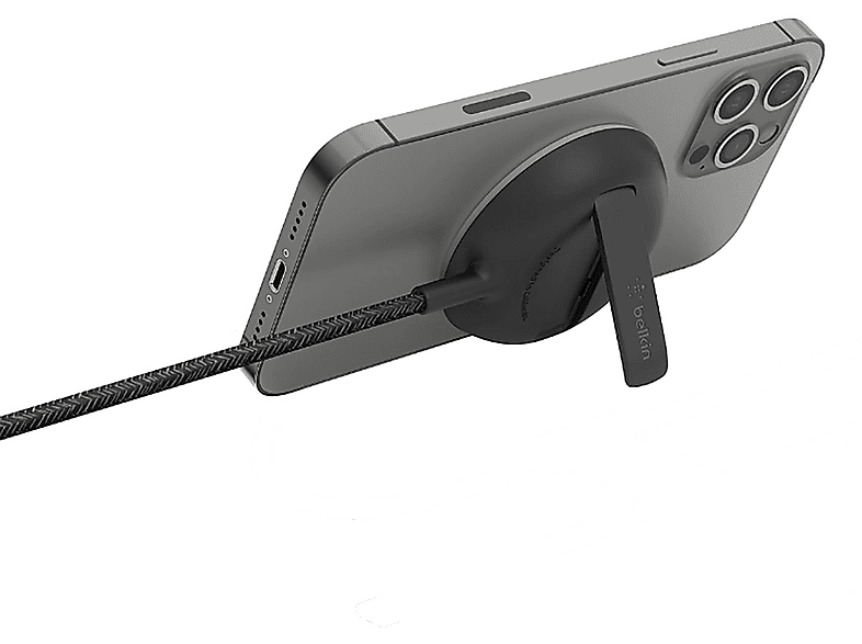BELKIN Boost Charge Pro Wireless Charger Pad with MagSafe Kabelloses Ladegerät Apple, Schwarz