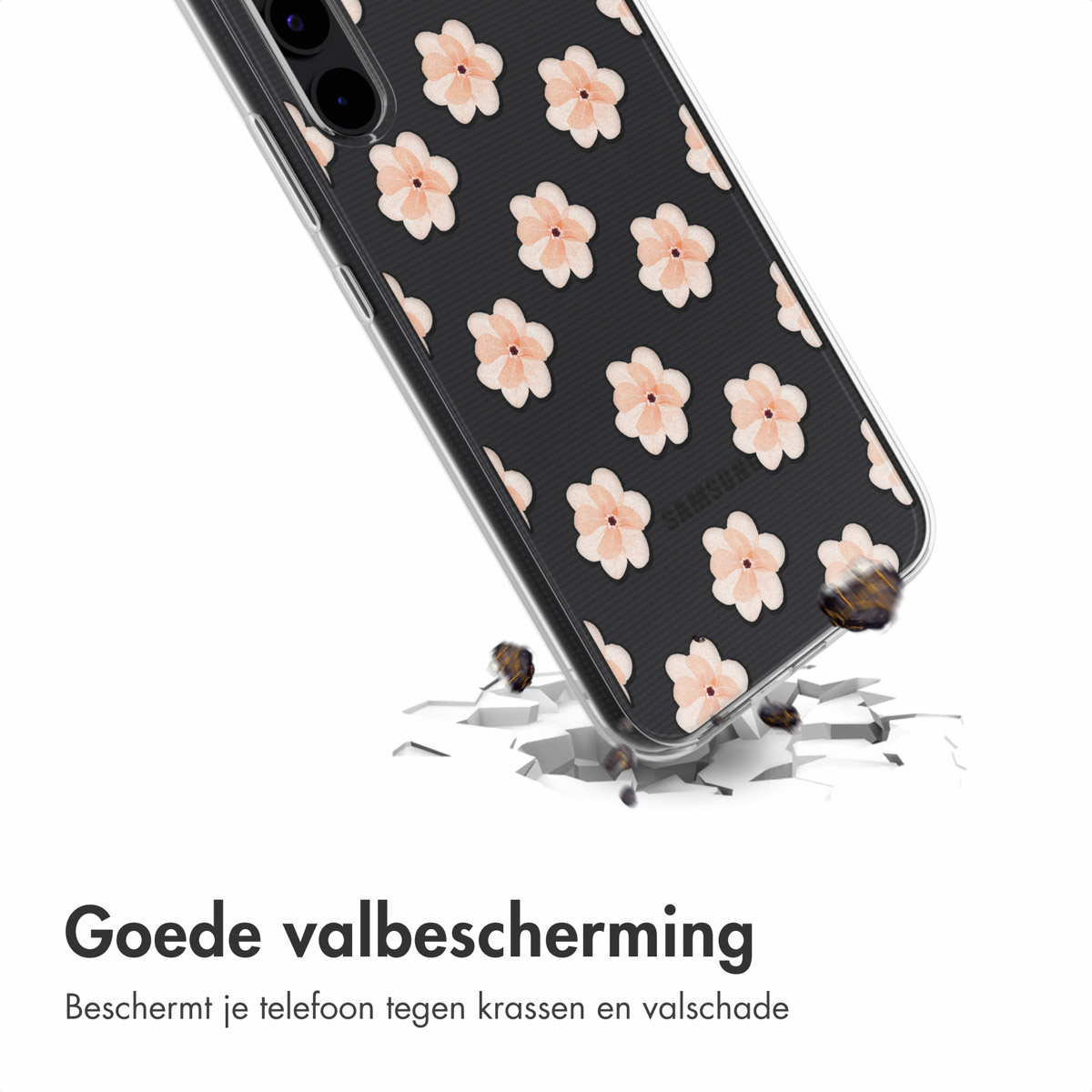 IMOSHION Design hoesje - Geschikt voor Samsung Galaxy A34 (5G) - Telefoonhoesje voor Samsung Samsung Galaxy A34 (5G) Transparant