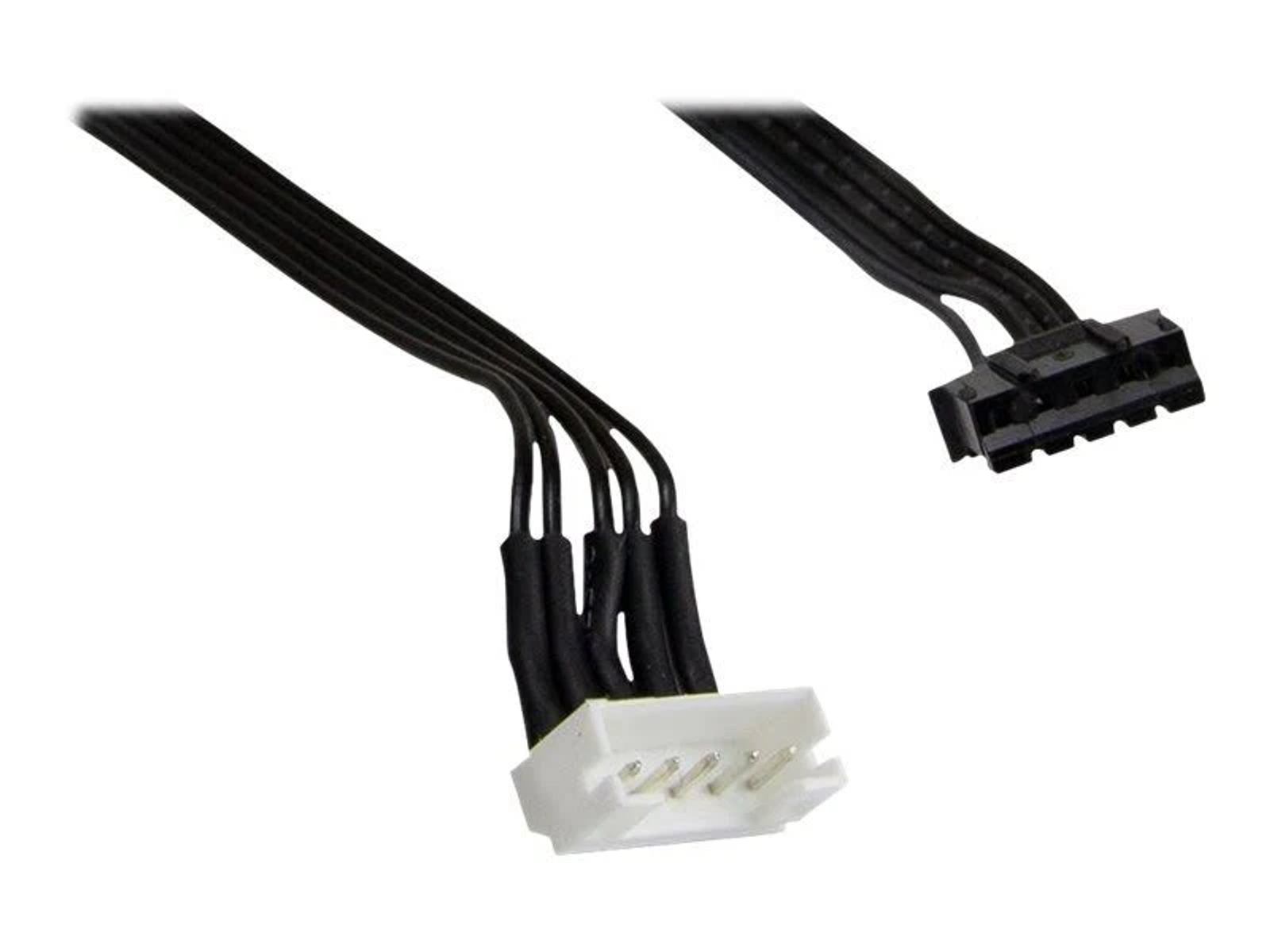 Zbliżenie białego i czarnego kabla złącza z wieloma czarnymi przewodami.