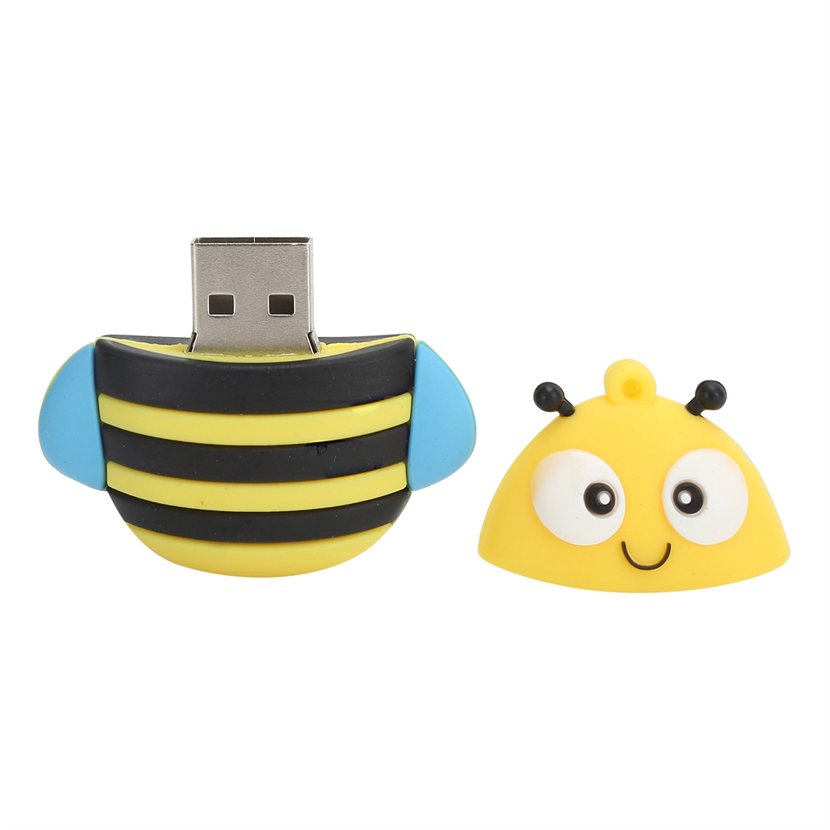 Bienenförmiger USB-Stick mit separatem Kopf.