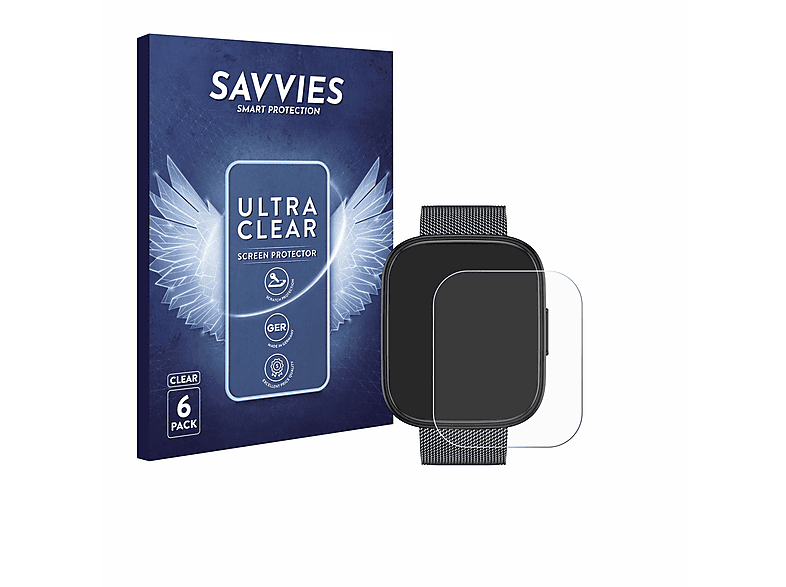 SAVVIES 6x klare Schutzfolie (für Levowatch Doitx 3)