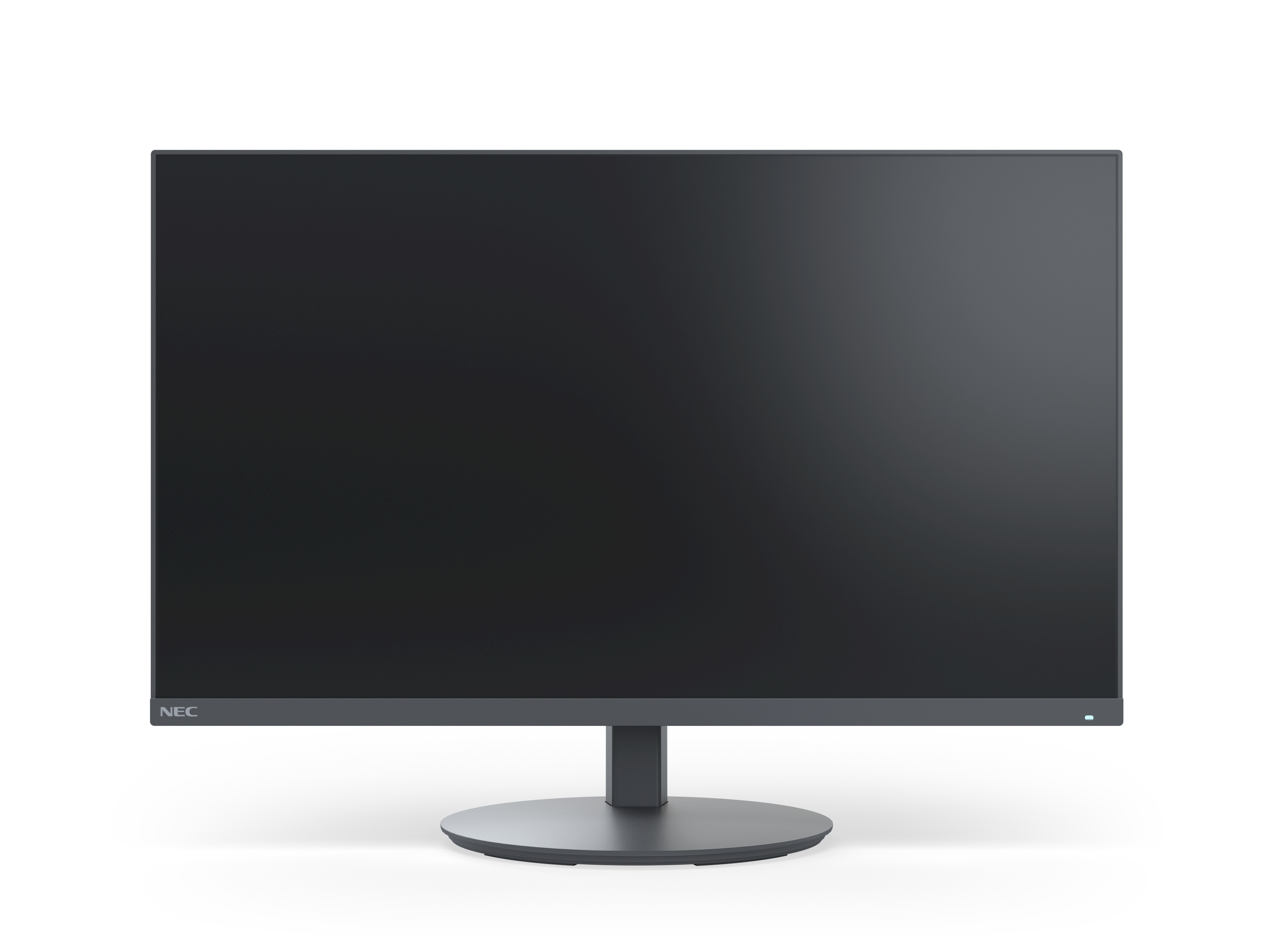 Un monitor di computer di fronte a uno sfondo bianco.