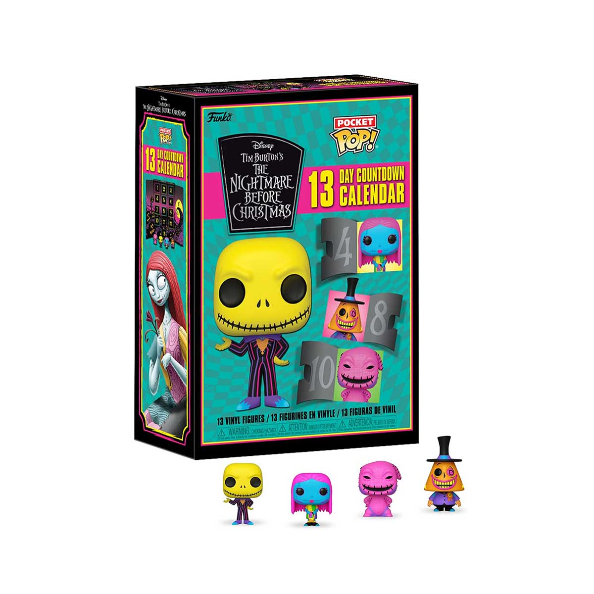Un calendario dell'avvento Funko Pocket Pop! Personaggi di The Nightmare Before Christmas.