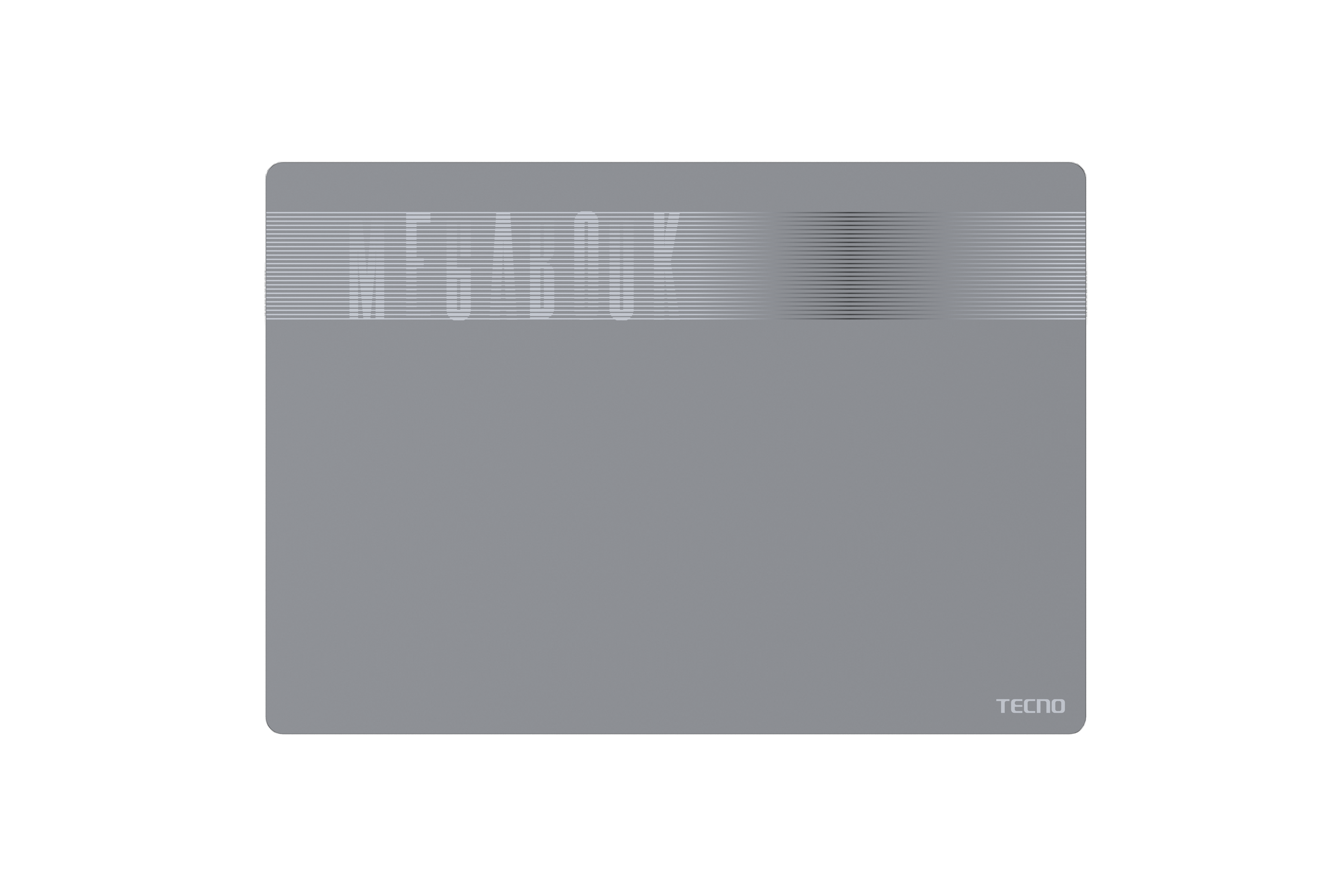 Una alfombrilla gris con la palabra 'MEGABOK'.