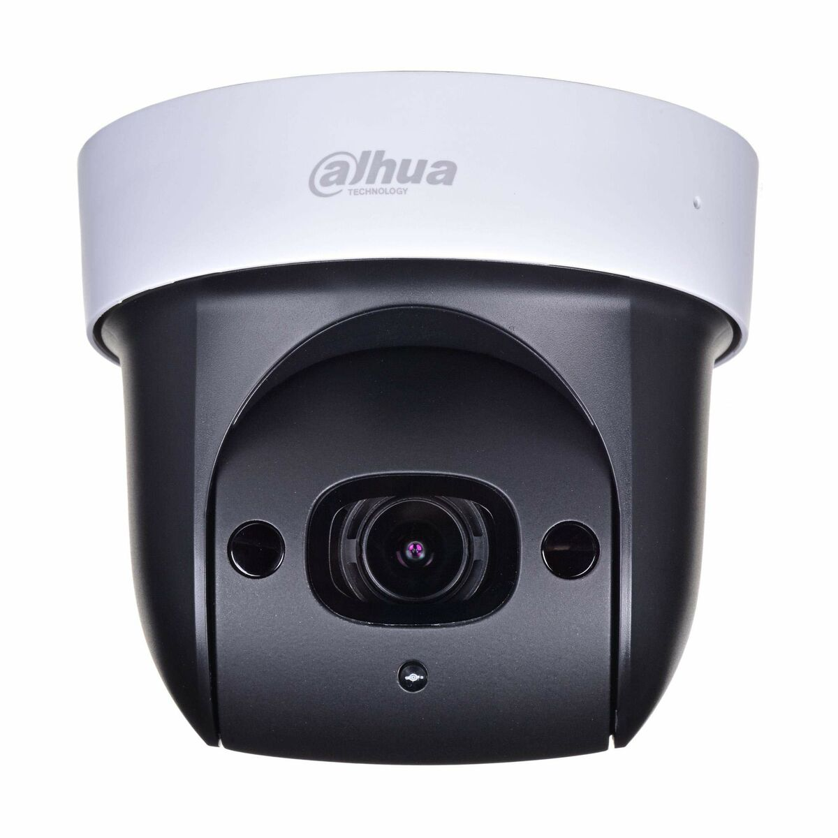 Czarno-biała kamera bezpieczeństwa Dahua z kopułowym wierzchem.