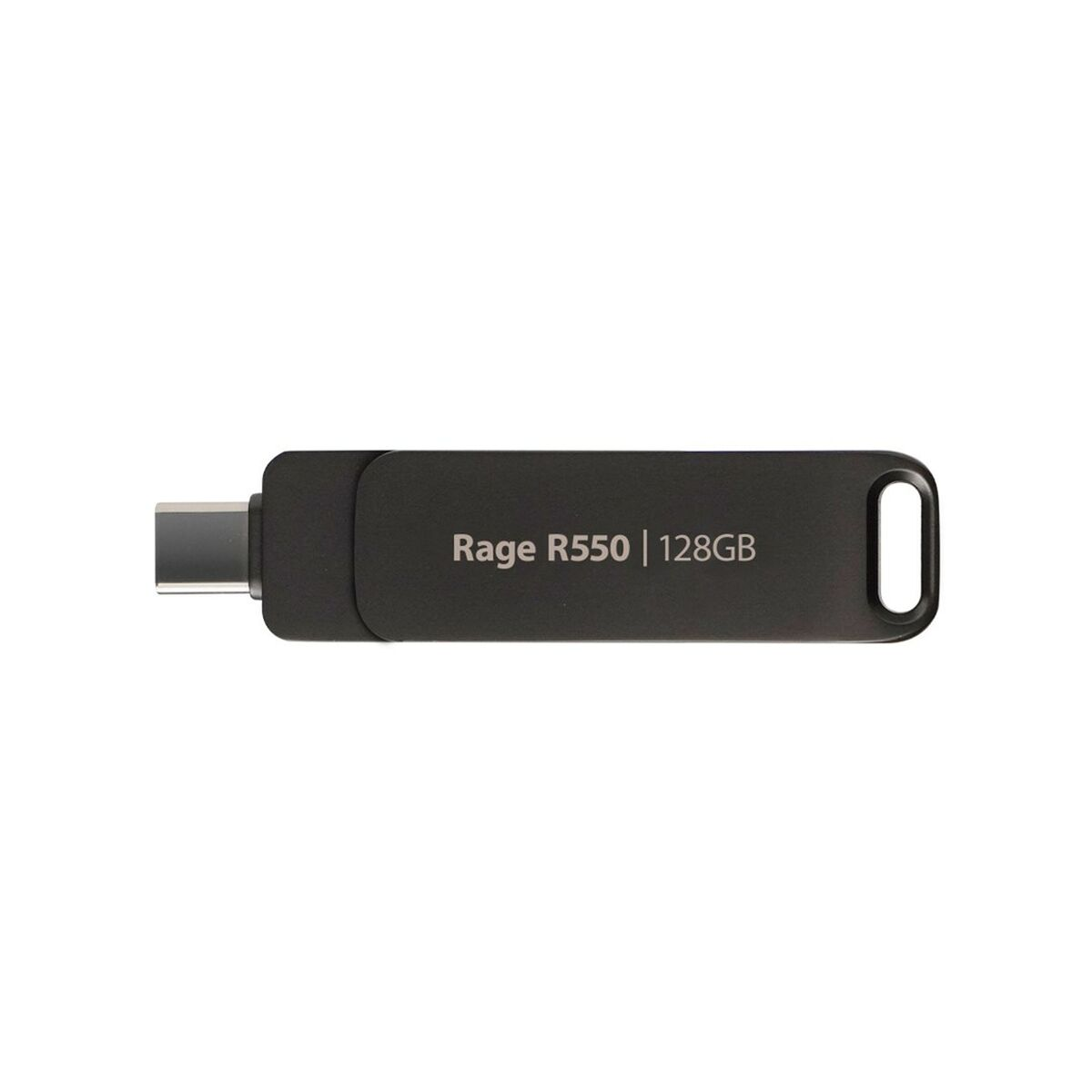 Czarny pendrive USB z napisem "Rage R550 | 128GB".